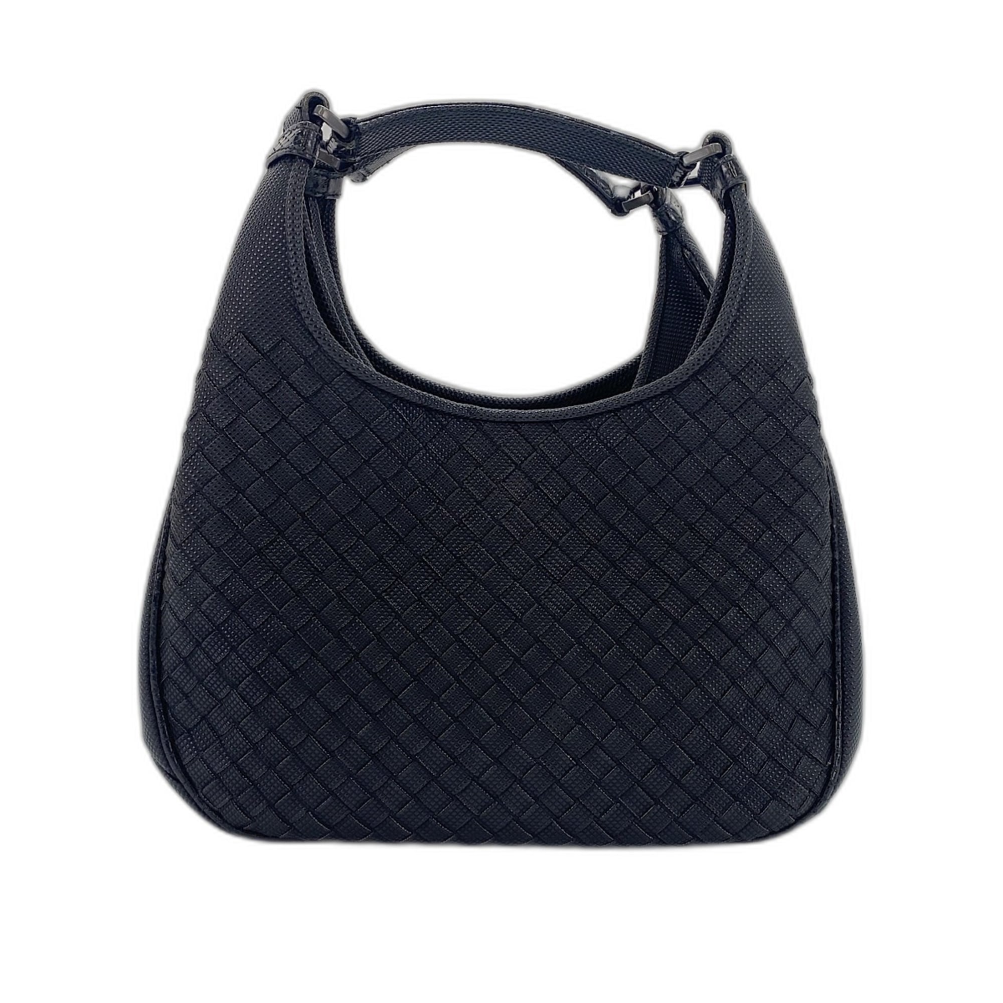 Bottega Veneta Intrecciato Black Intrecciato Handbag (Pre-Owned)