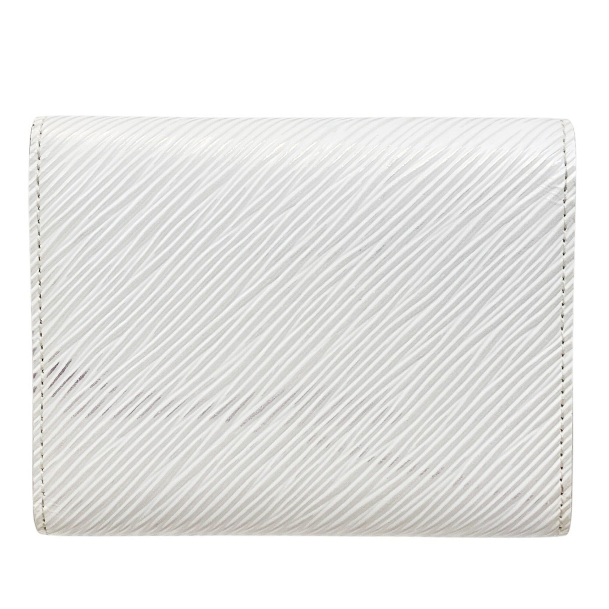 Louis Vuitton White Leather Wallet (Tri-Fold) (Pre-Owned)