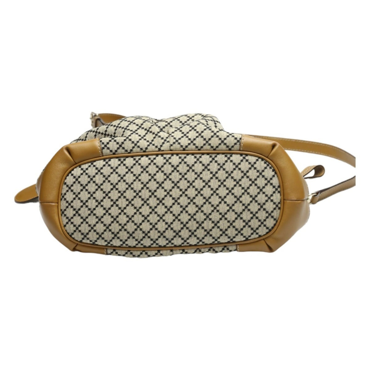 Gucci Beige Brown Canvas Shoulder Bag Tote Bag (Pre-Owned)