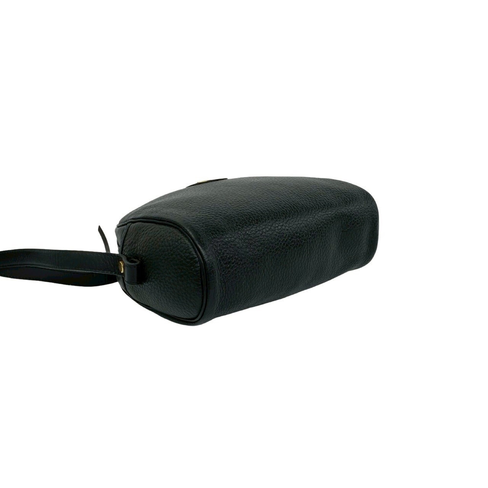 Christian Dior Black Leather Pochette Shoulder Bag (Pre-Owned)