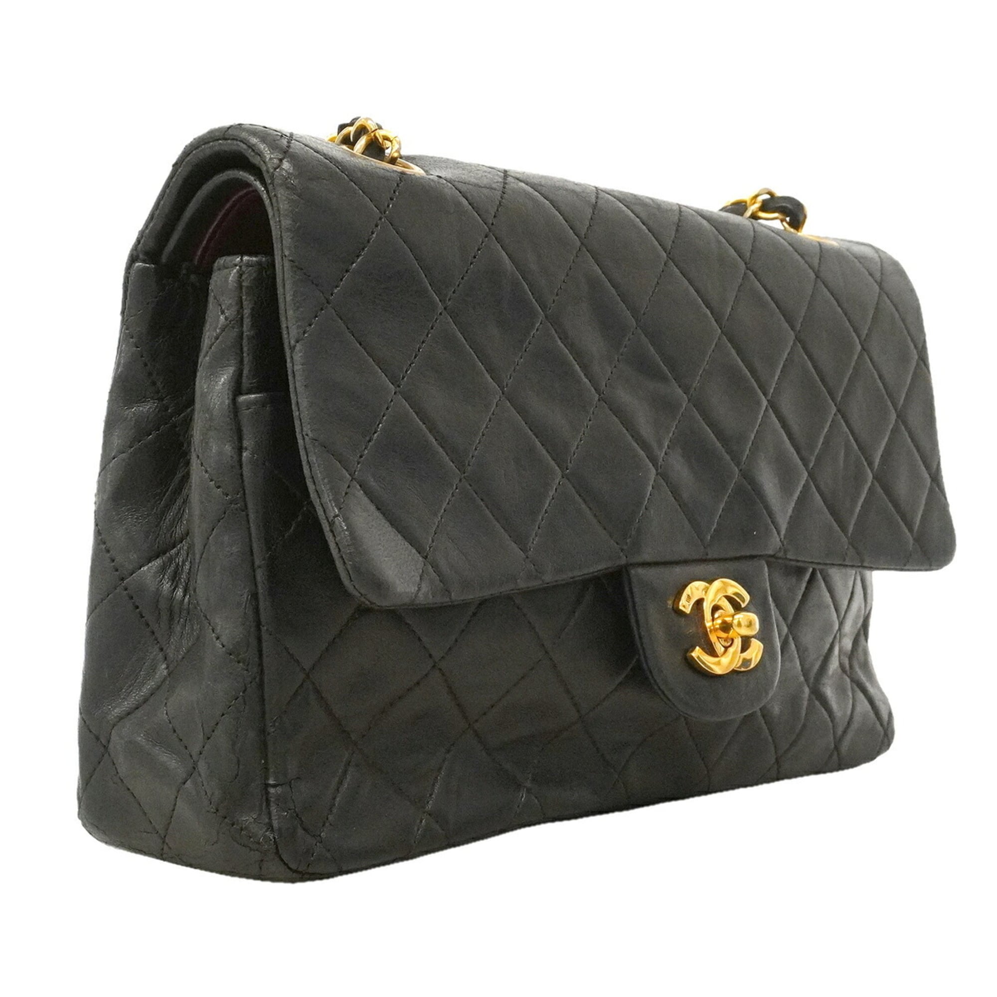 Chanel Black Leather Shoulder Bag (Pre-Owned)