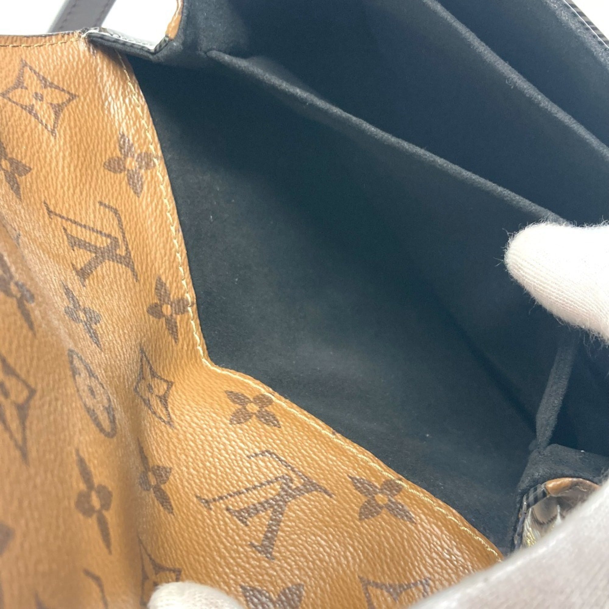 Louis Vuitton Monogram Reverse Black Brown Monogram Reverse Handbag Pochette Shoulder Bag (Pre-Owned)