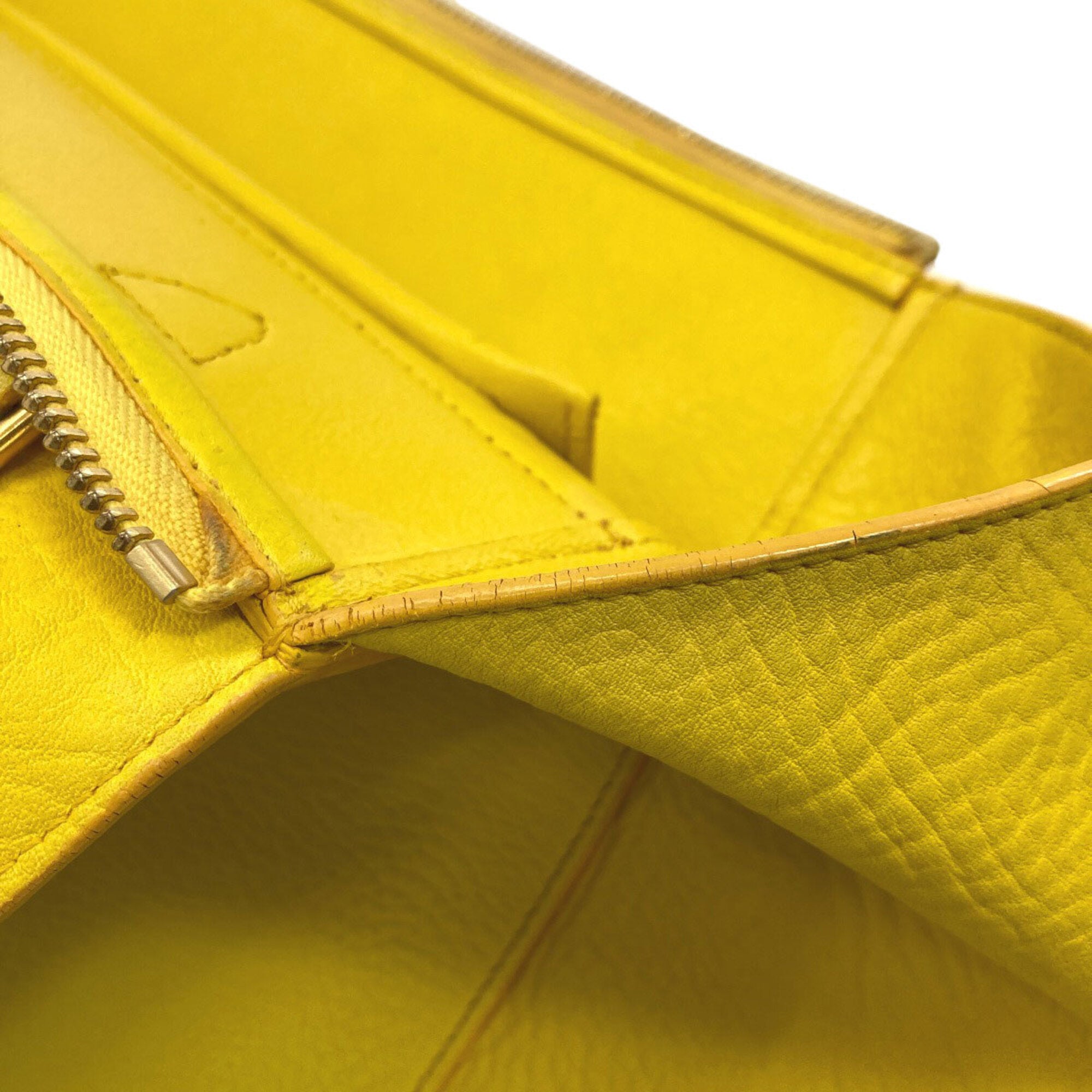 Celine Yellow Leather Handbag (Pre-Owned)
