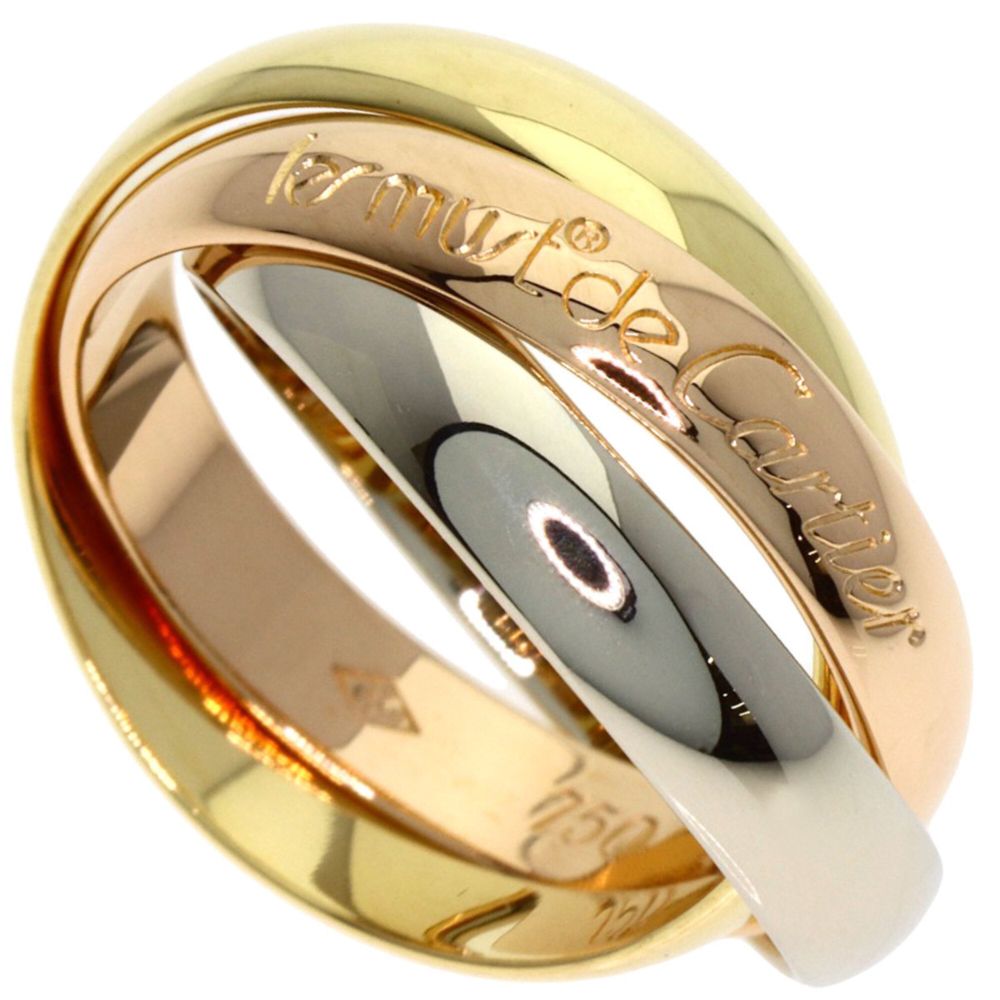 Cartier Trinity Yellow Gold (18K) Pink Gold (18K) White Gold (18K) Band Ring (Pre-Owned)