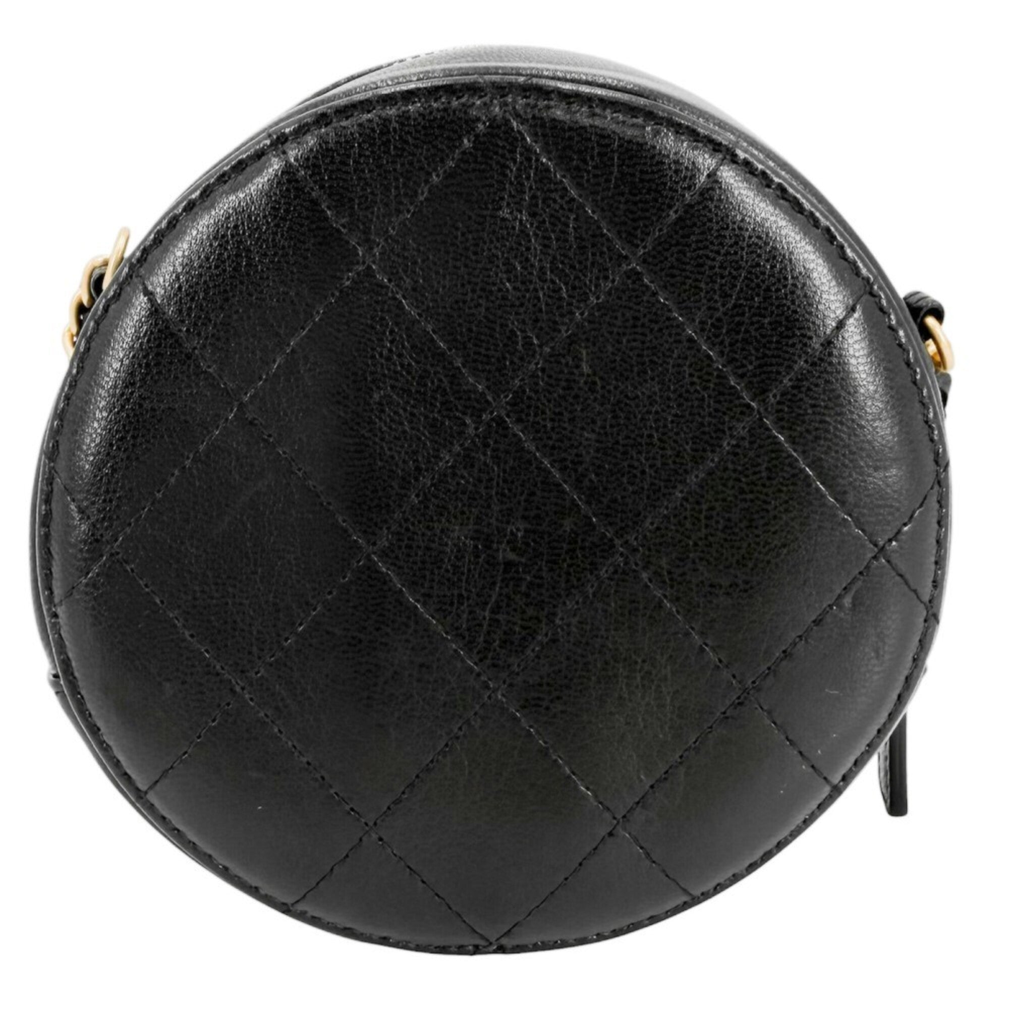 Chanel Black White Leather Shoulder Bag (Pre-Owned)