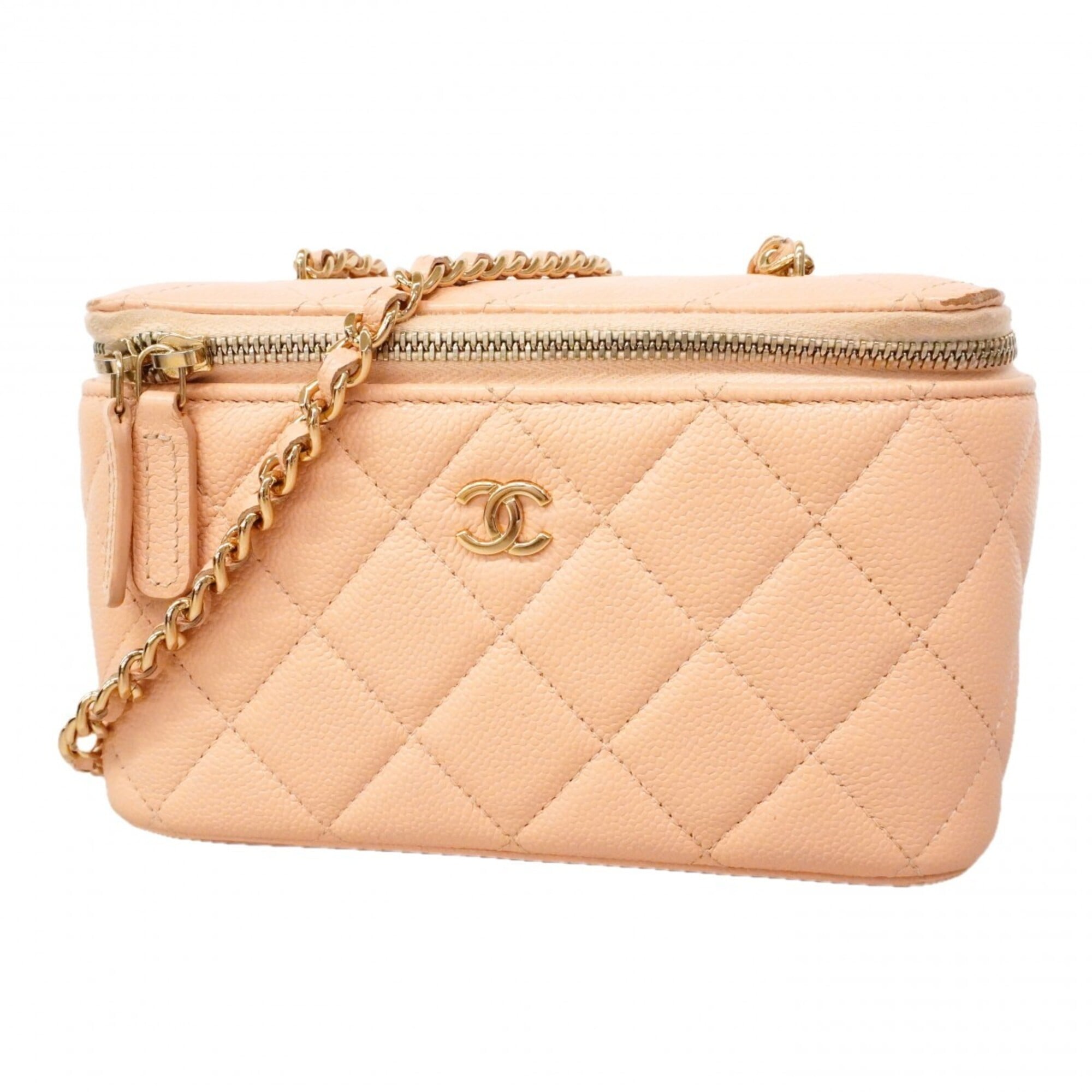 Chanel Pink Grained Calfskin Vanity Bag (Pre-Owned)