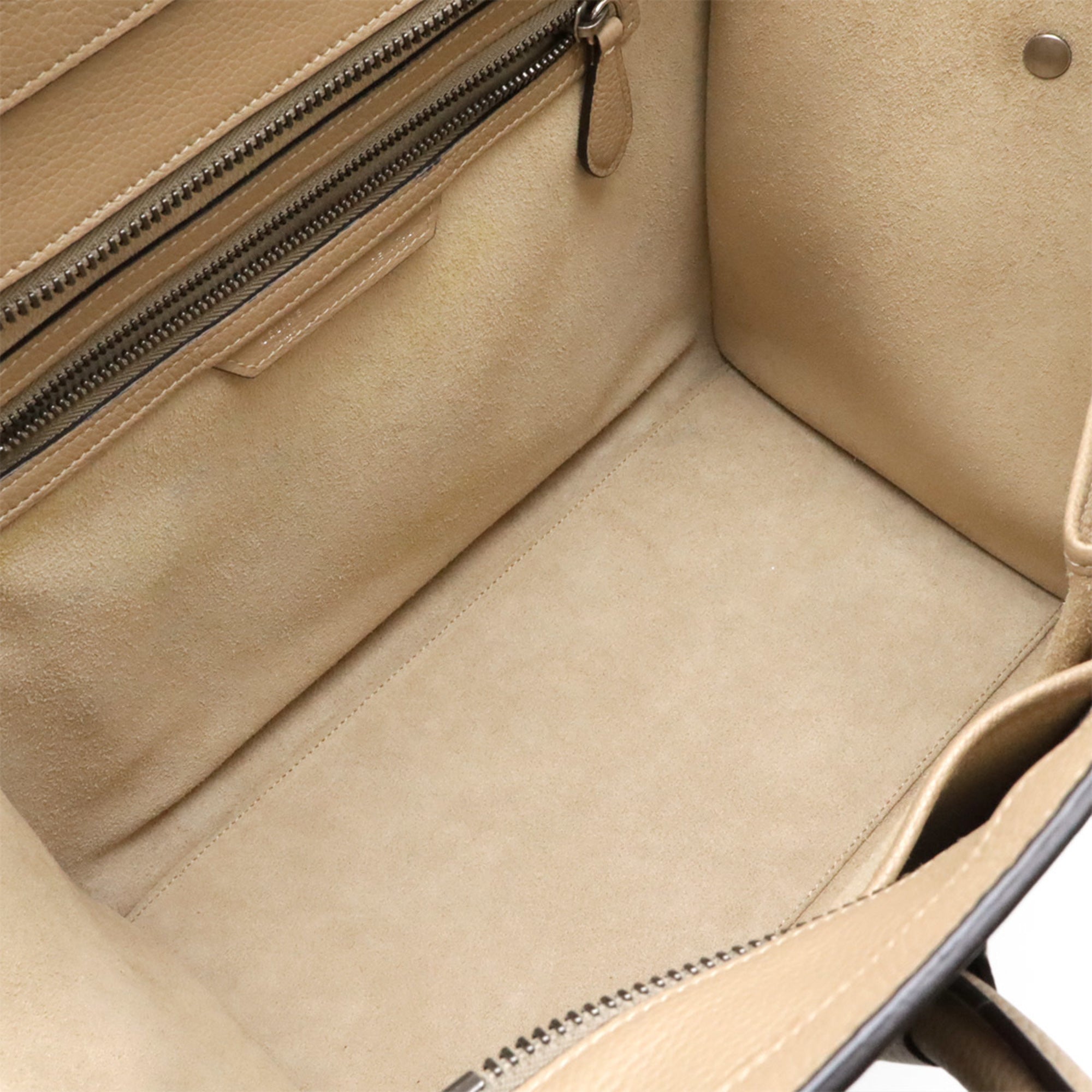 Celine Beige Leather Handbag Tote Bag (Pre-Owned)