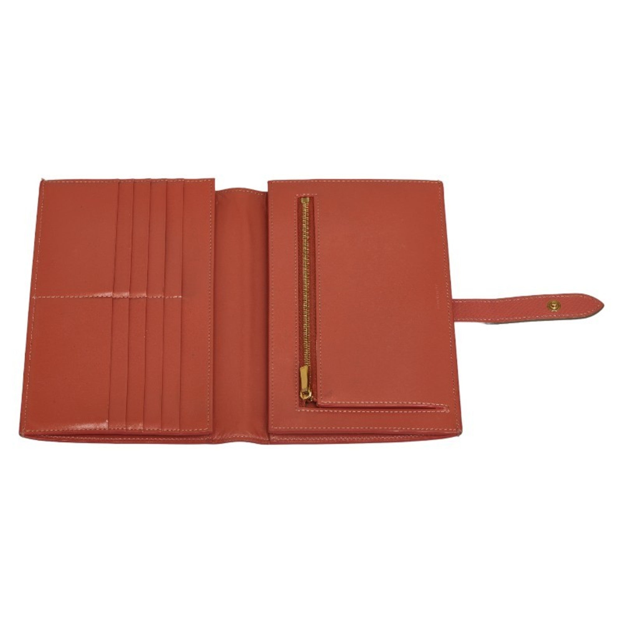 Celine Gray Pink Leather Long Wallet (Bi-Fold) (Pre-Owned)