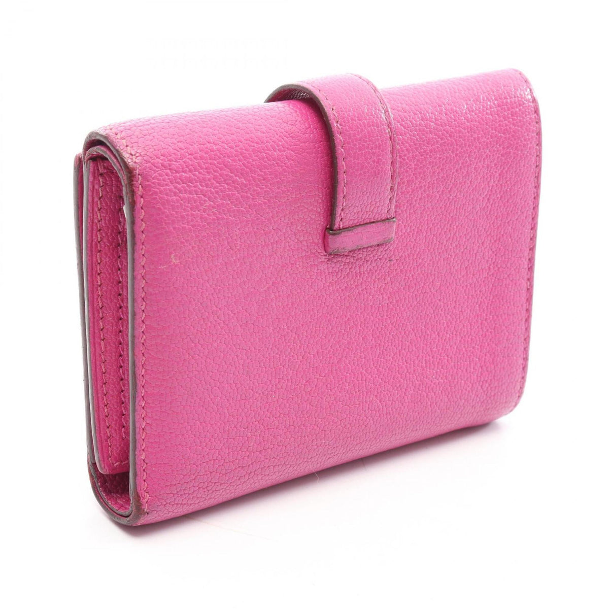 Hermes Pink Chevre Leather Wallet (Tri-Fold) (Pre-Owned)
