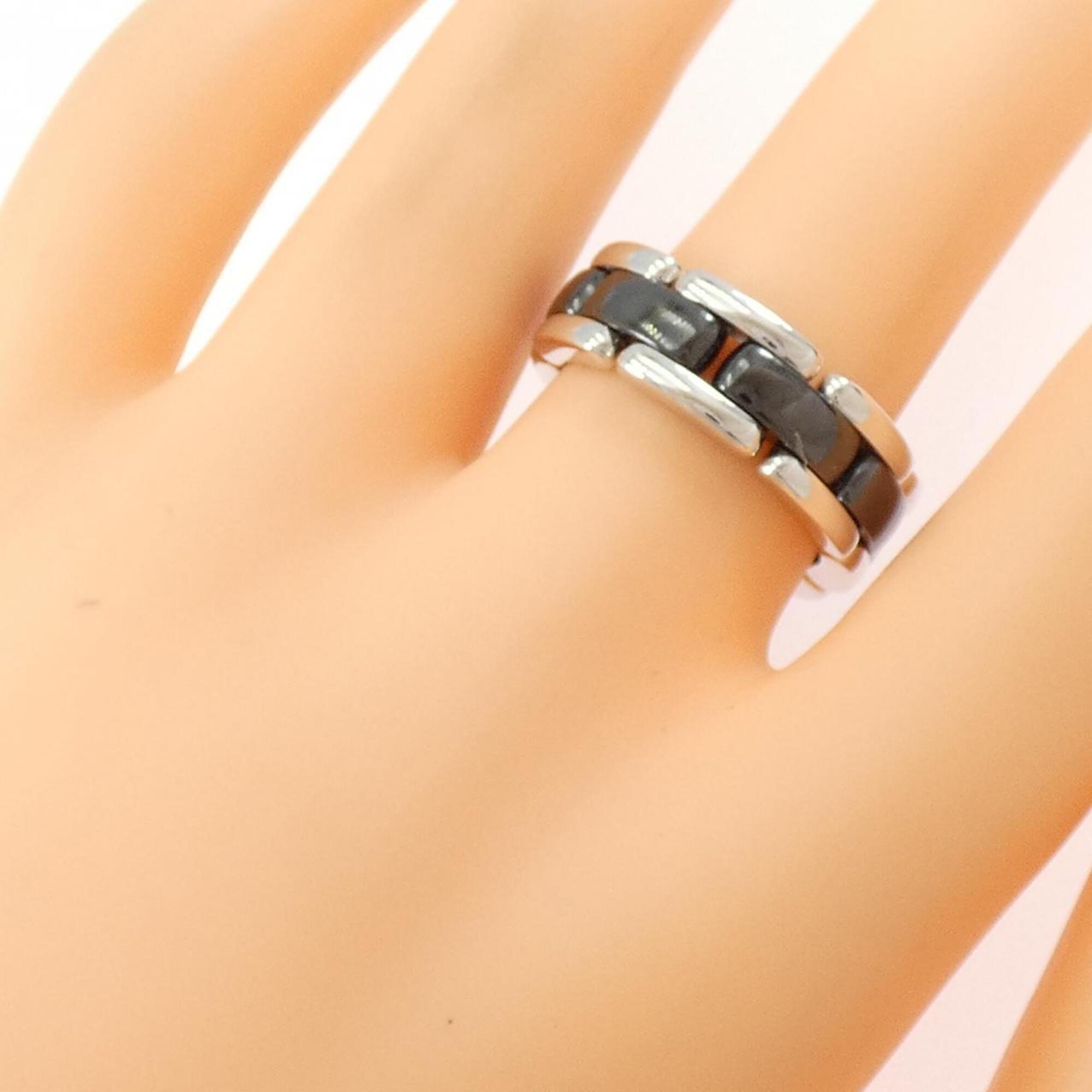 Chanel White Gold White Gold (18K) Ceramic Band Ring (Pre-Owned)