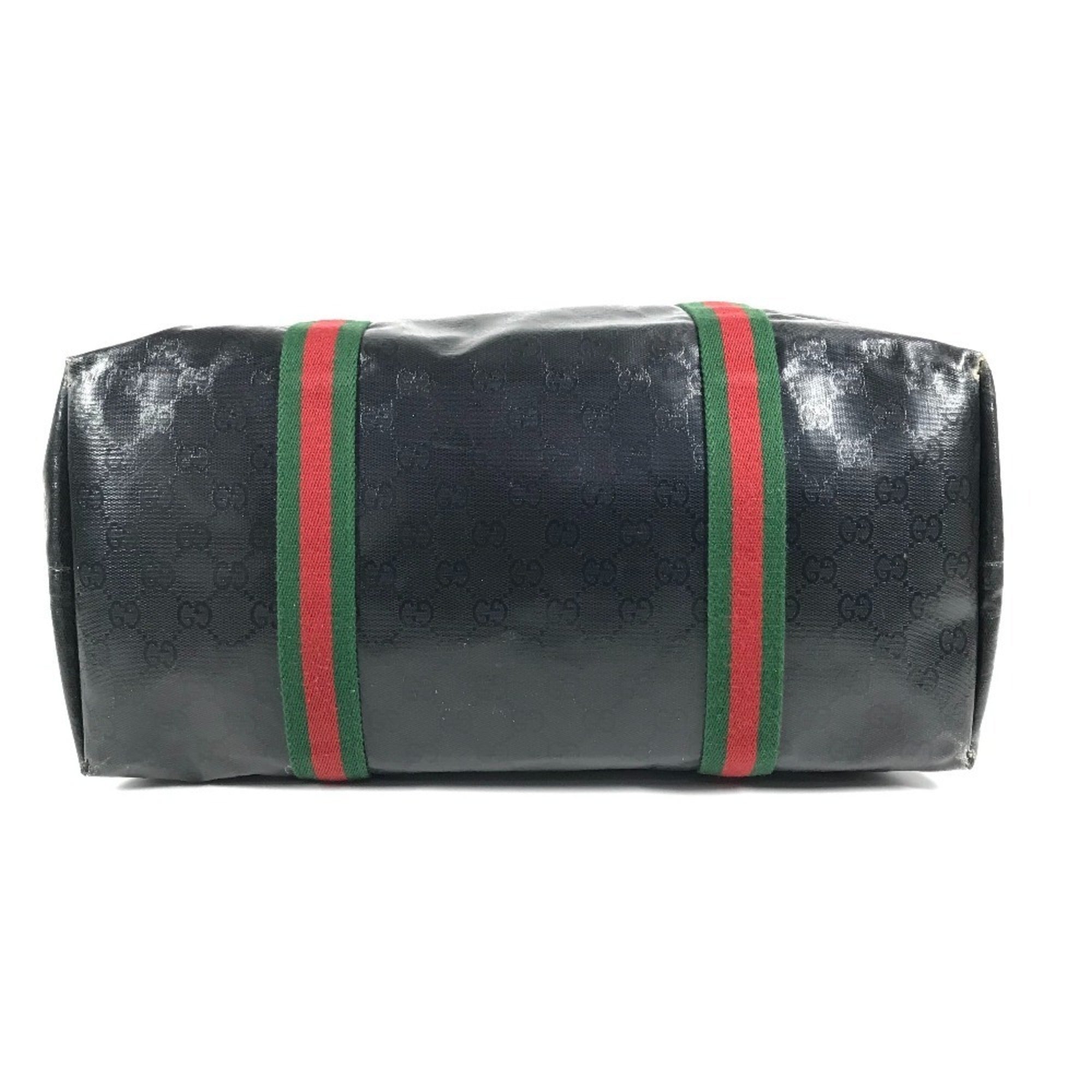 Gucci Black Coated Canvas Handbag Tote Bag (Pre-Owned)