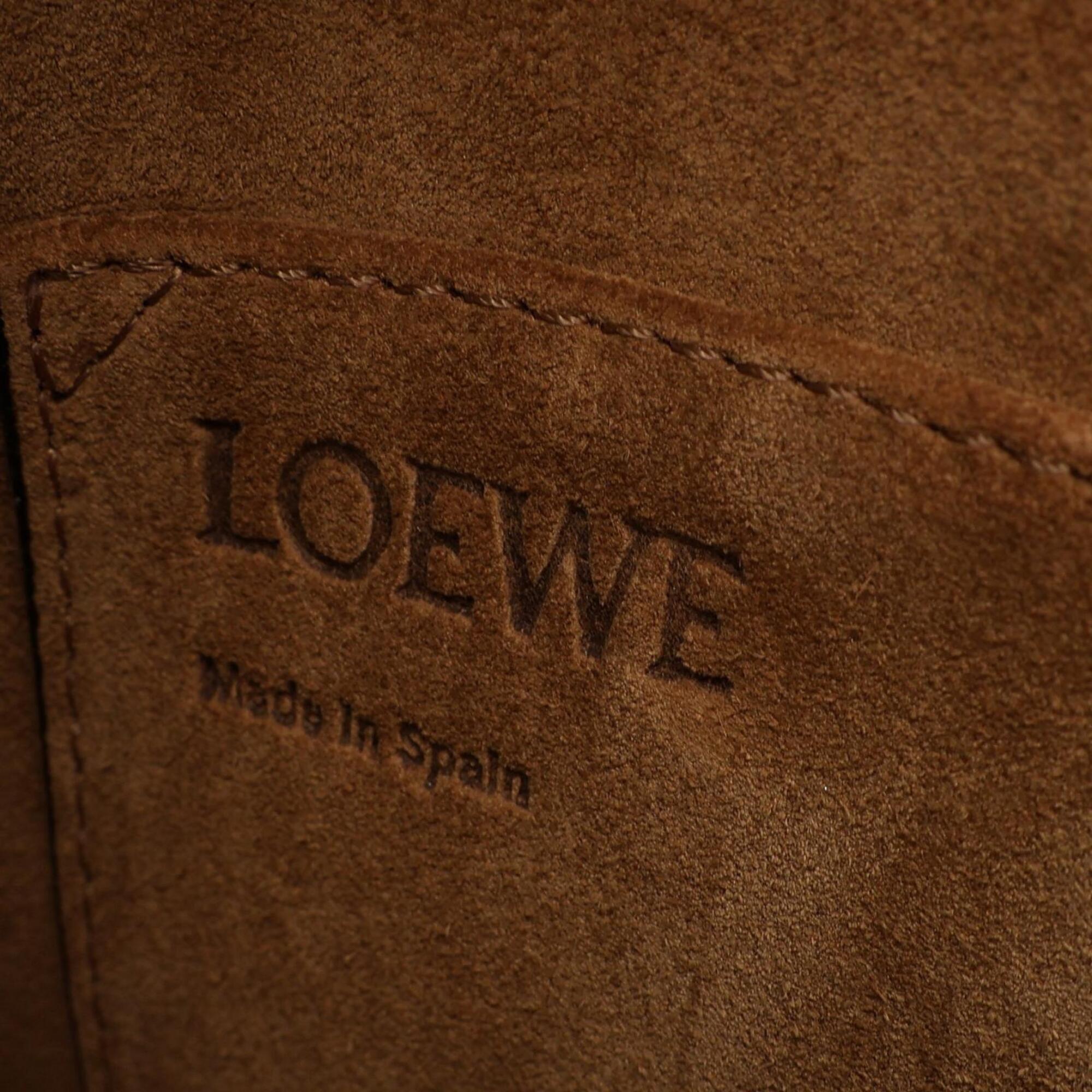 Loewe Beige Brown Leather Handbag Shoulder Bag (Pre-Owned)