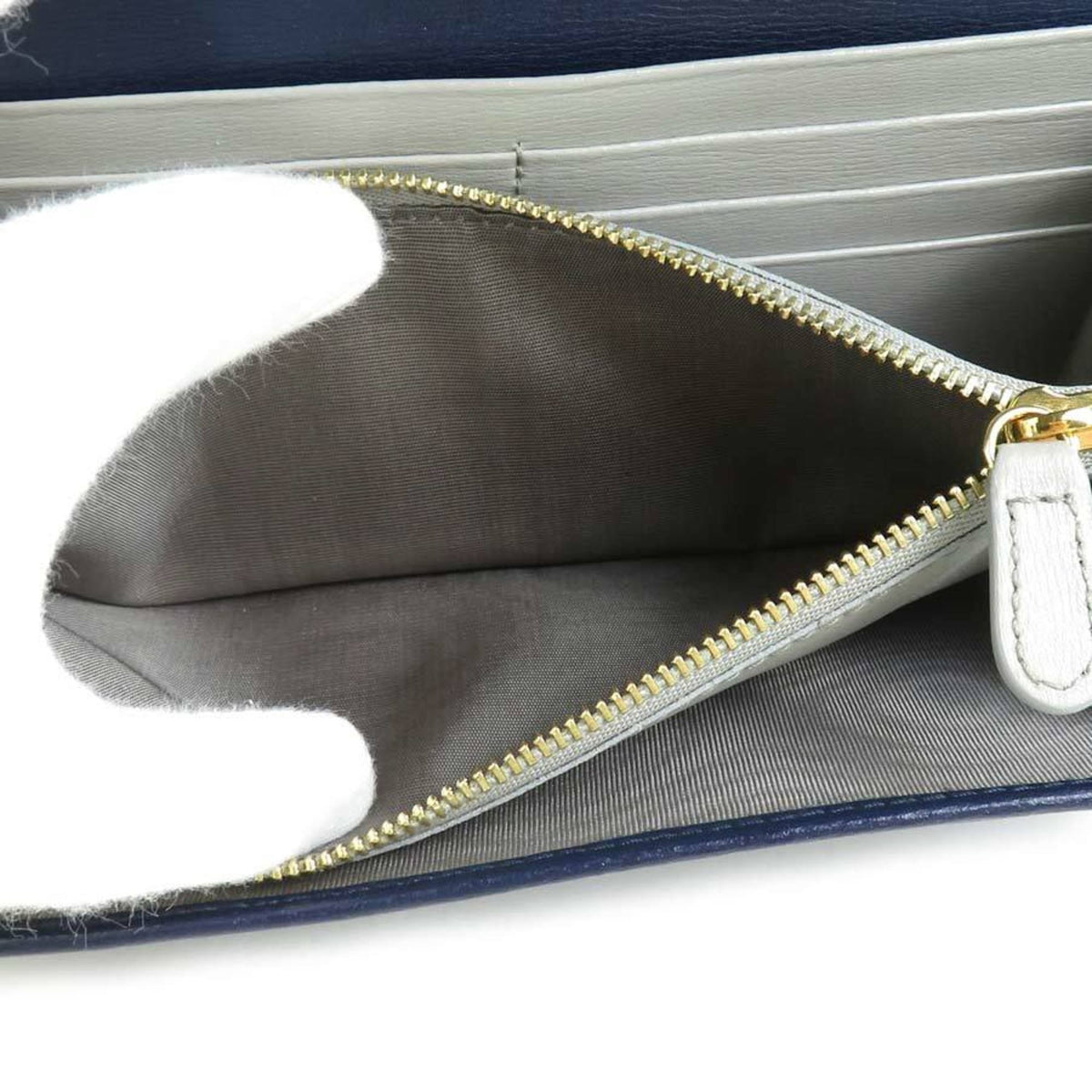 Salvatore Ferragamo Navy Leather Long Wallet (Bi-Fold) (Pre-Owned)