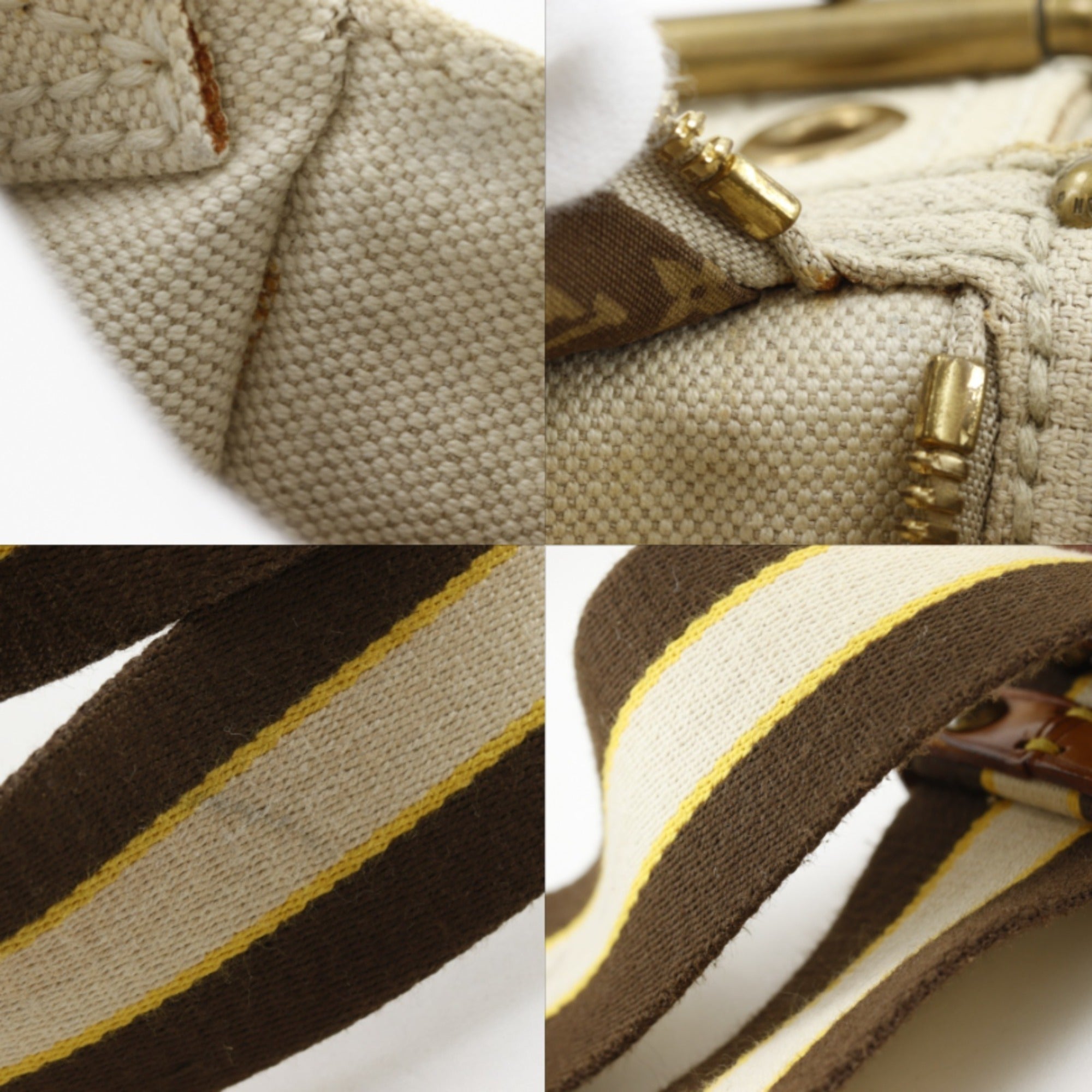 Louis Vuitton Beige Canvas Tote Bag (Pre-Owned)