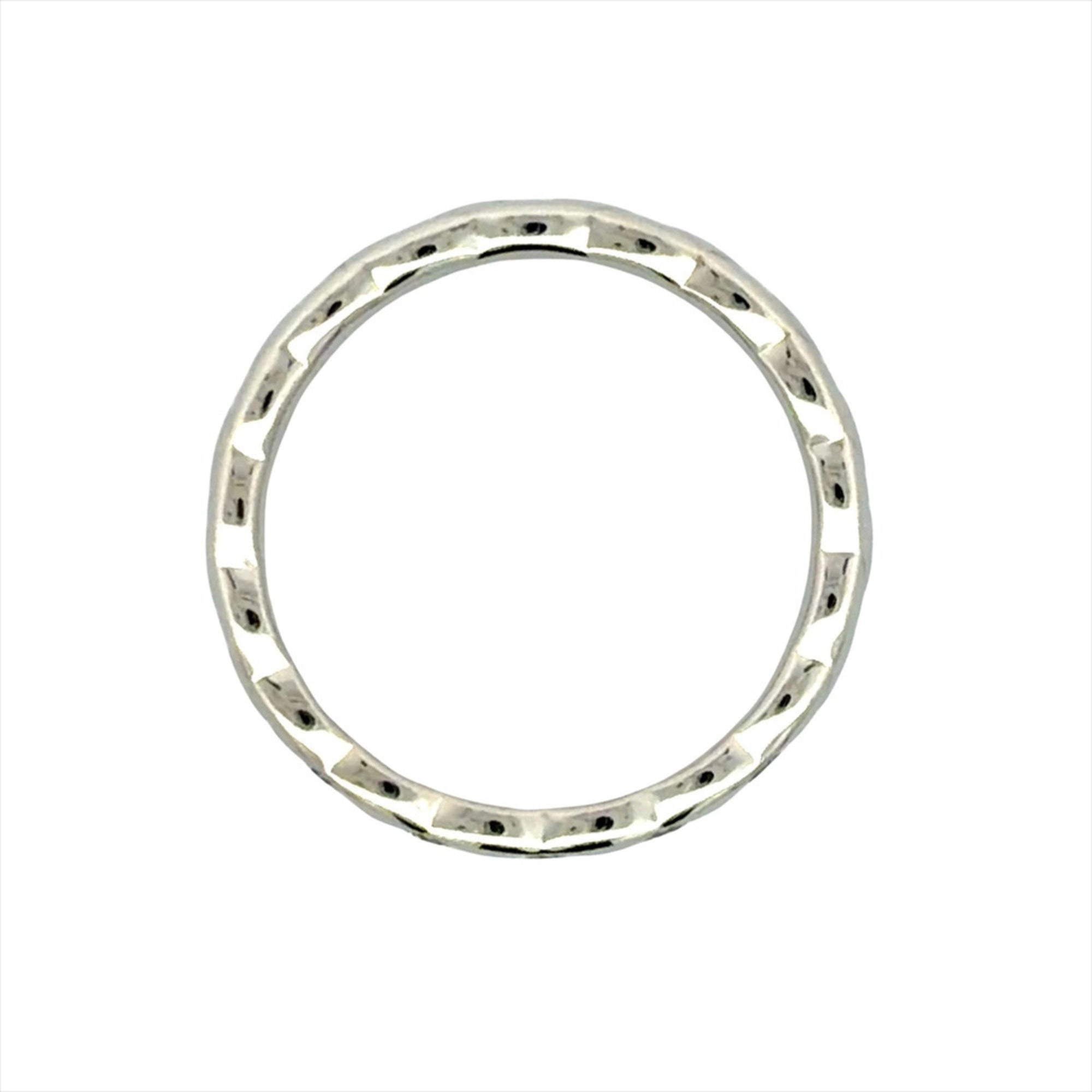 Chanel Platinum Platinum 950 Band Ring (Pre-Owned)