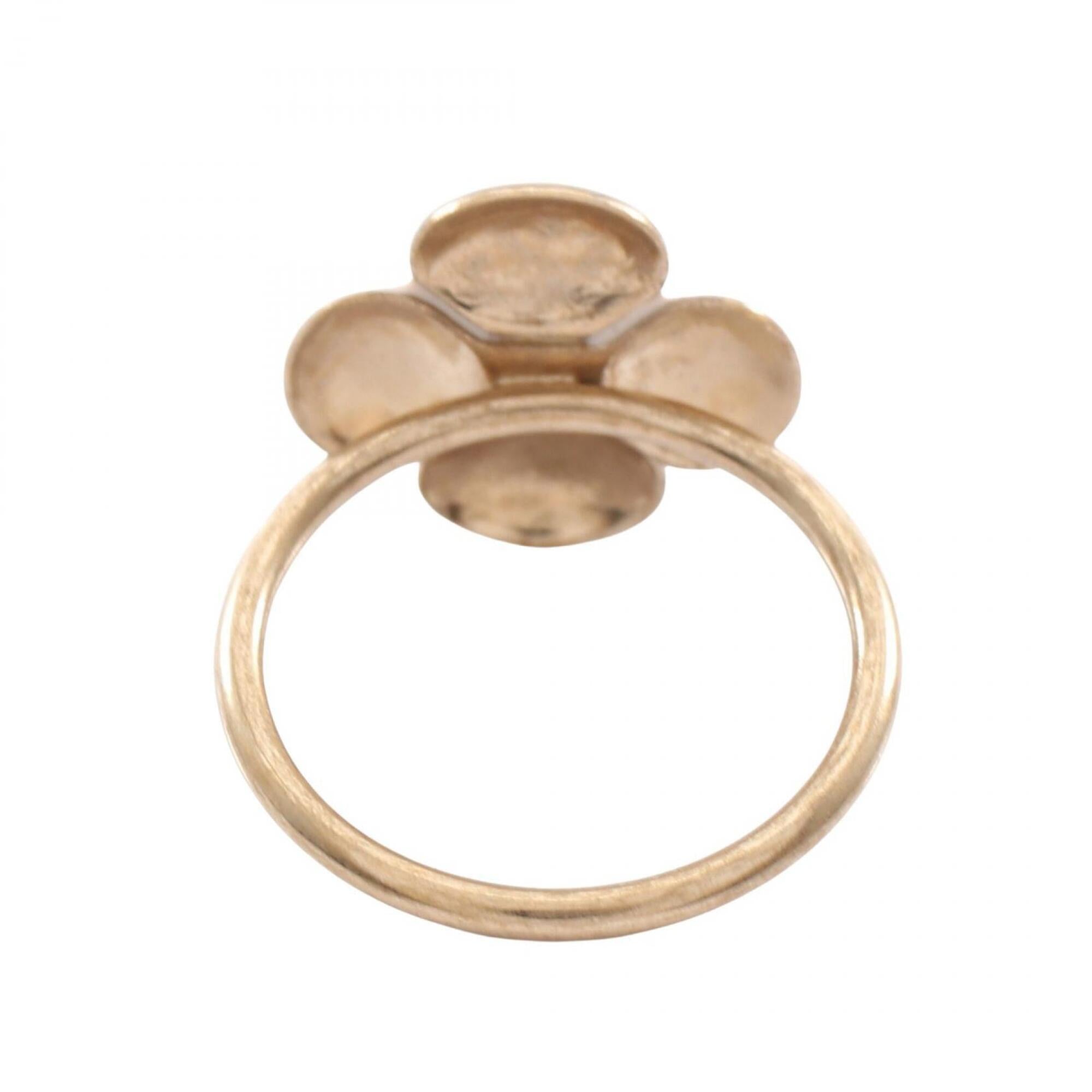 Chanel Gold White Gold Plating Band Ring (Pre-Owned)