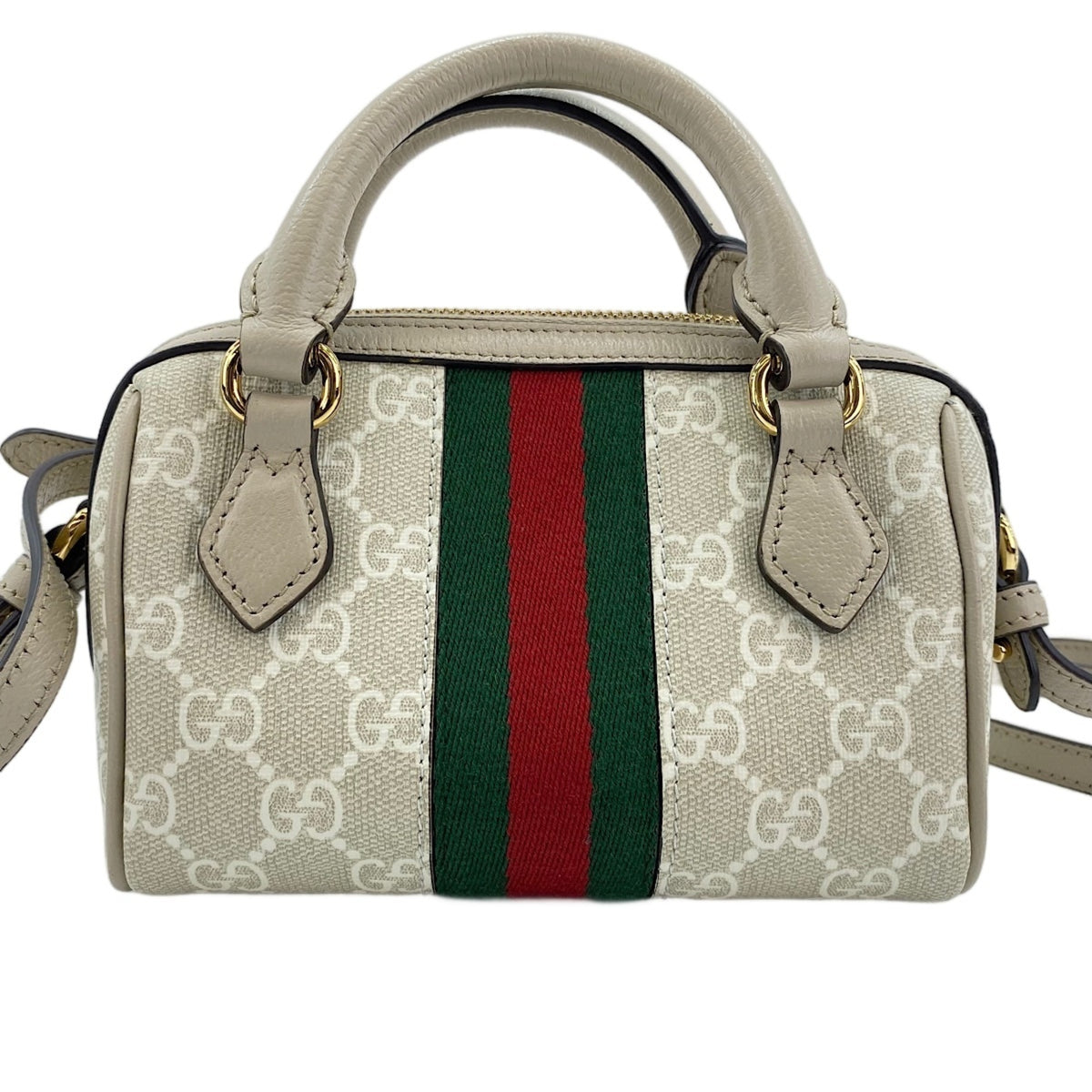 Gucci Sherry Line Beige Handbag (Pre-Owned)