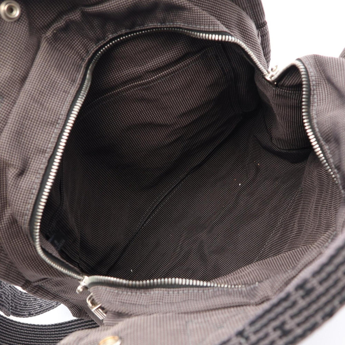 Hermes Gray Nylon Canvas Backpack (Pre-Owned)