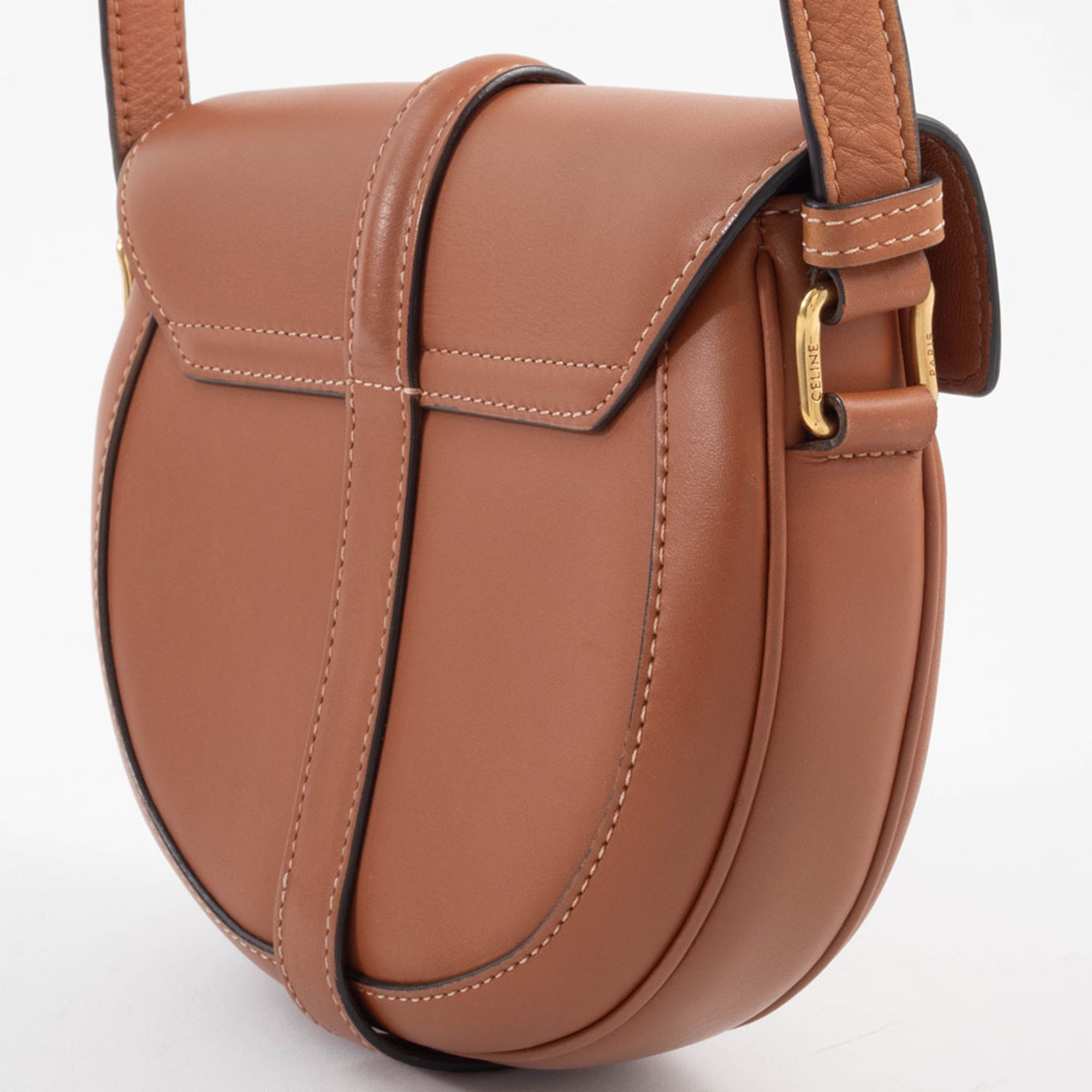 Celine Canvas Leather Shoulder Bag (Pre-Owned)
