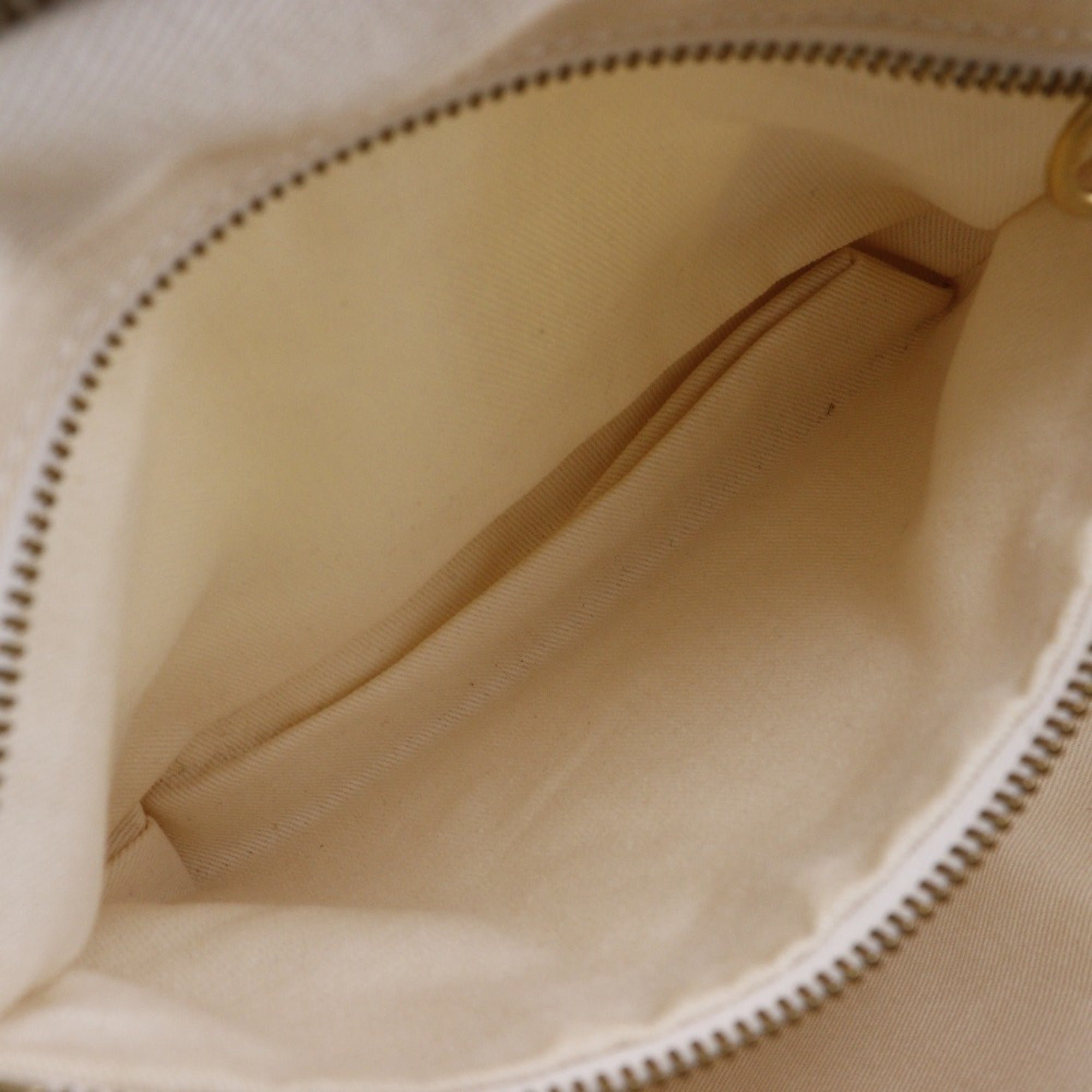 Celine White Nylon Canvas Leather Boston Bag Handbag (Pre-Owned)