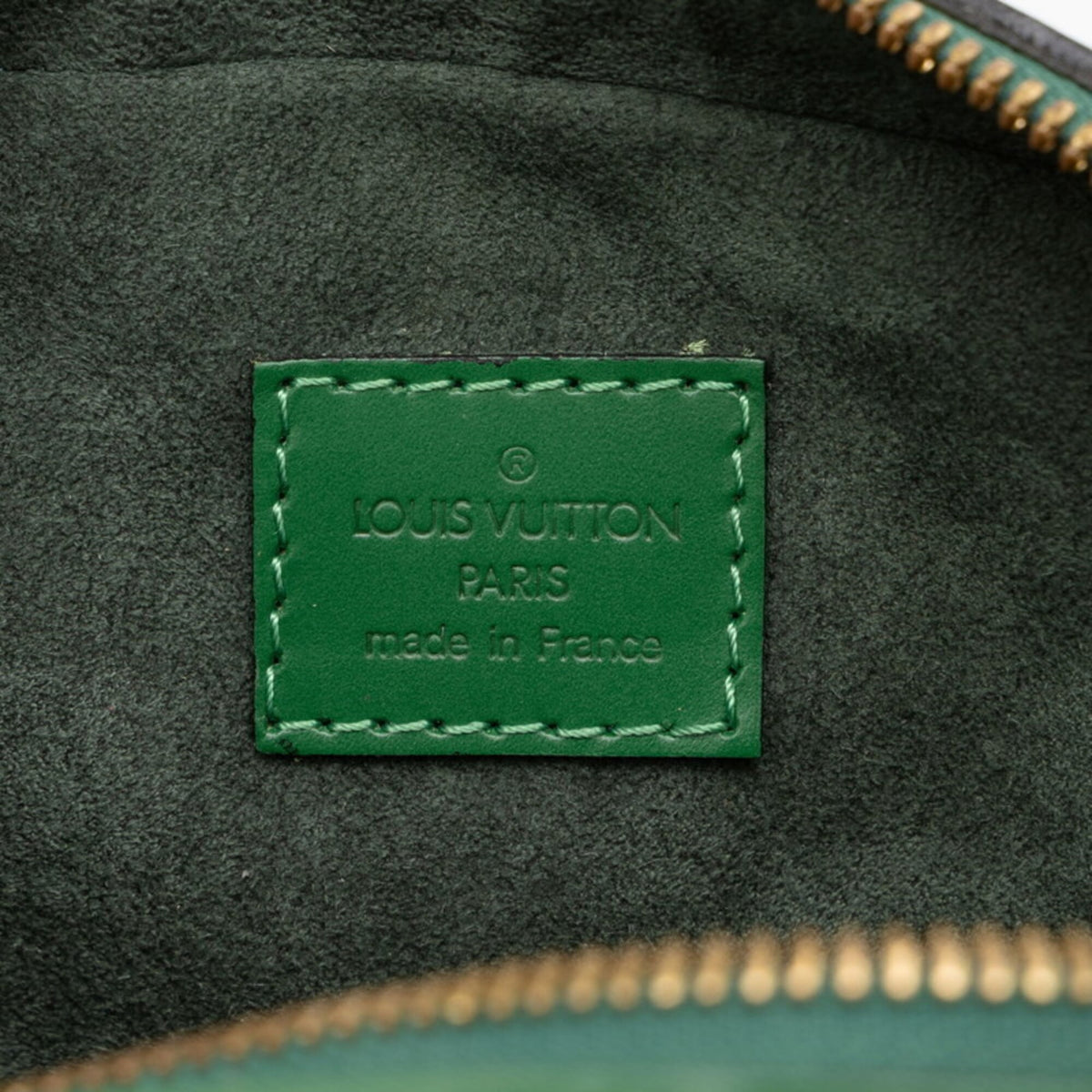 Louis Vuitton Borneo Green Leather Handbag (Pre-Owned)