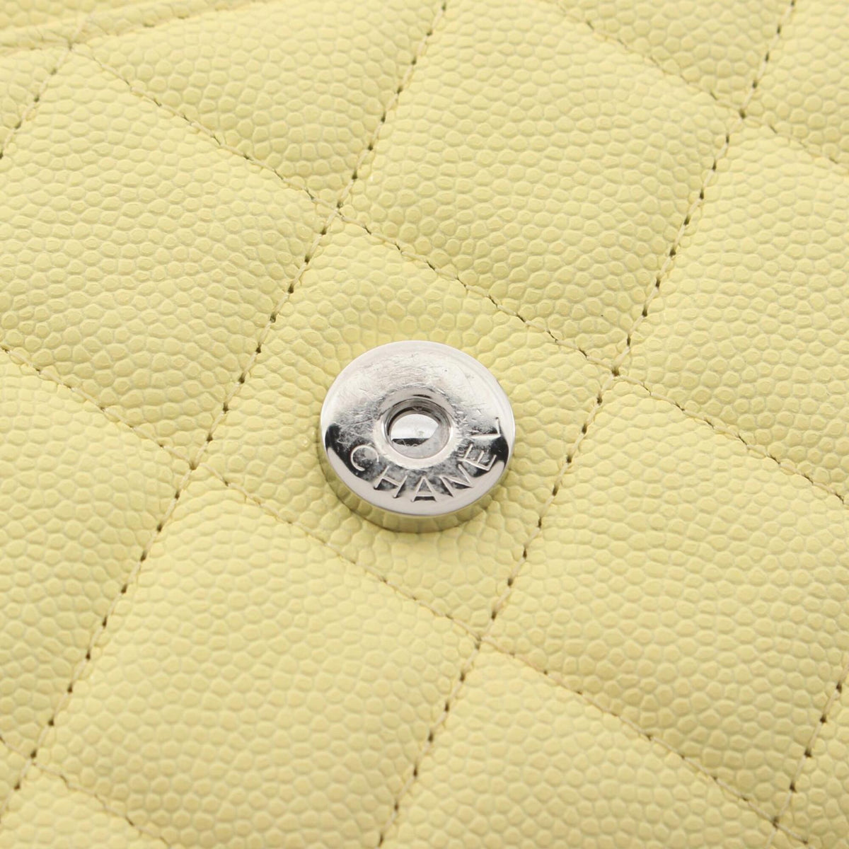 Chanel Yellow Grained Calfskin Handbag Shoulder Bag (Pre-Owned)