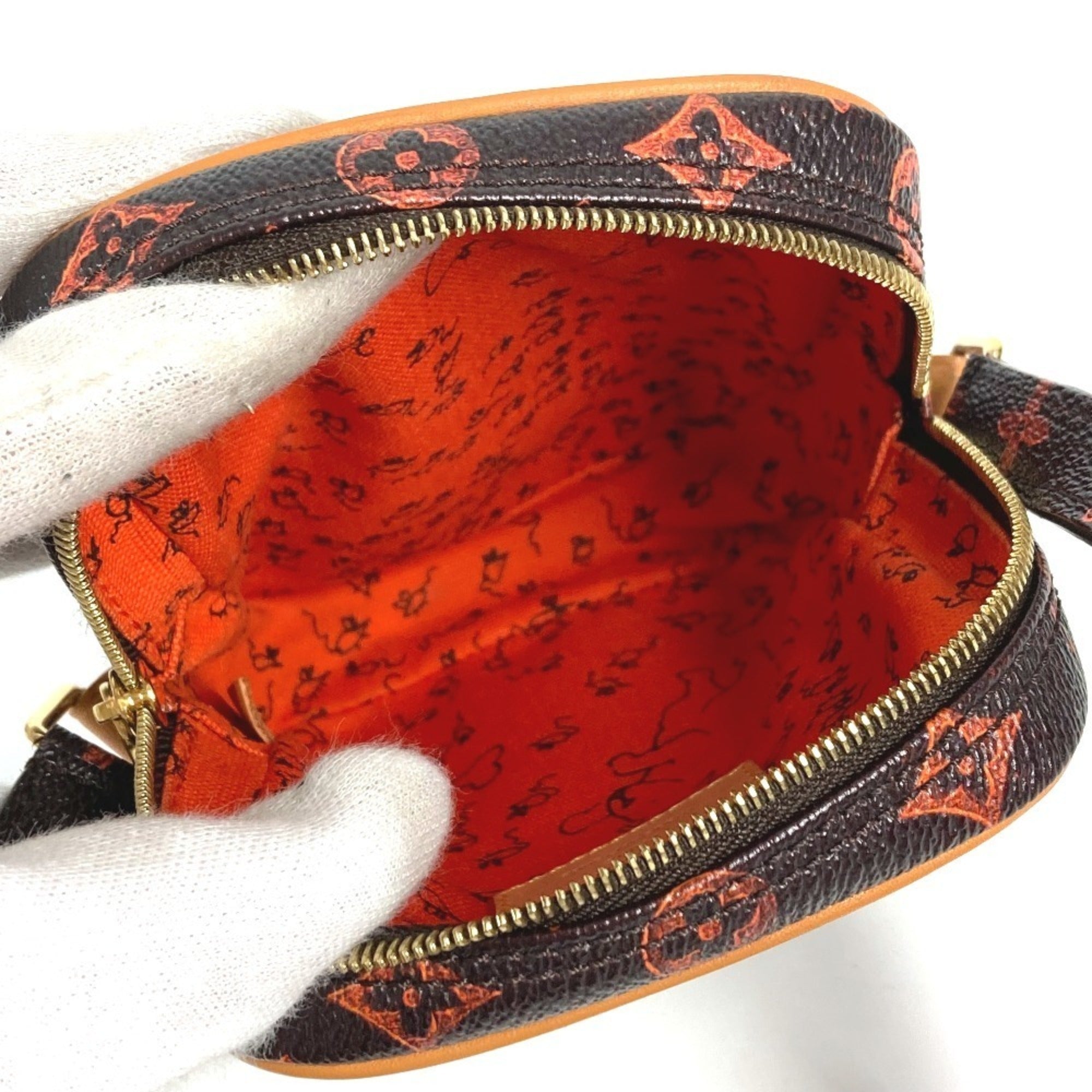 Louis Vuitton Brown Monogram Orange Monogram Pochette Shoulder Bag (Pre-Owned)