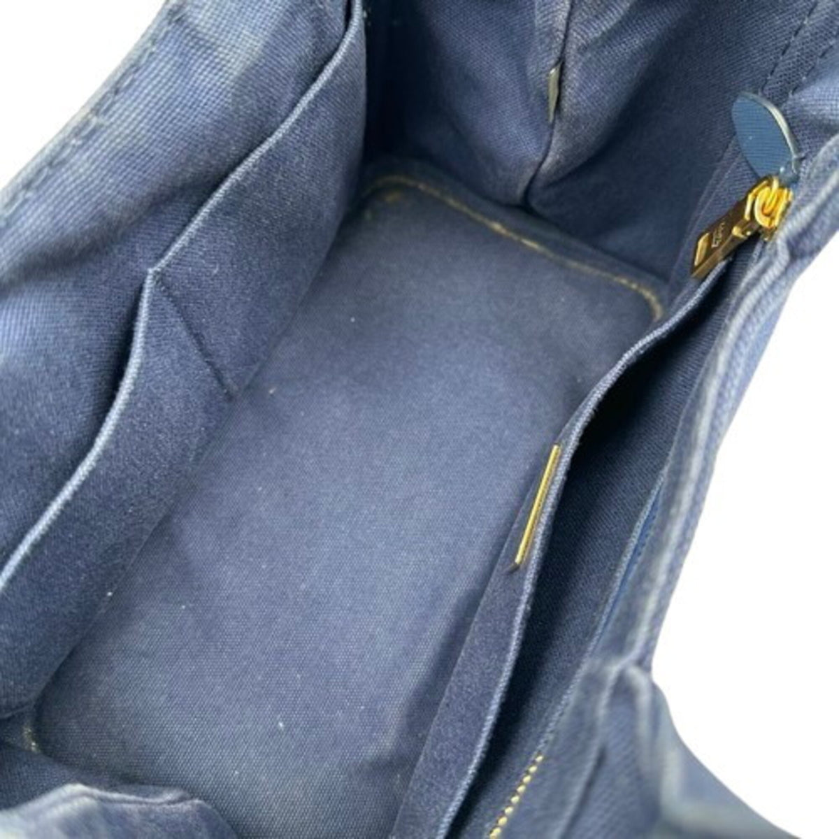 Prada Canapa Blue Canvas Handbag (Pre-Owned)