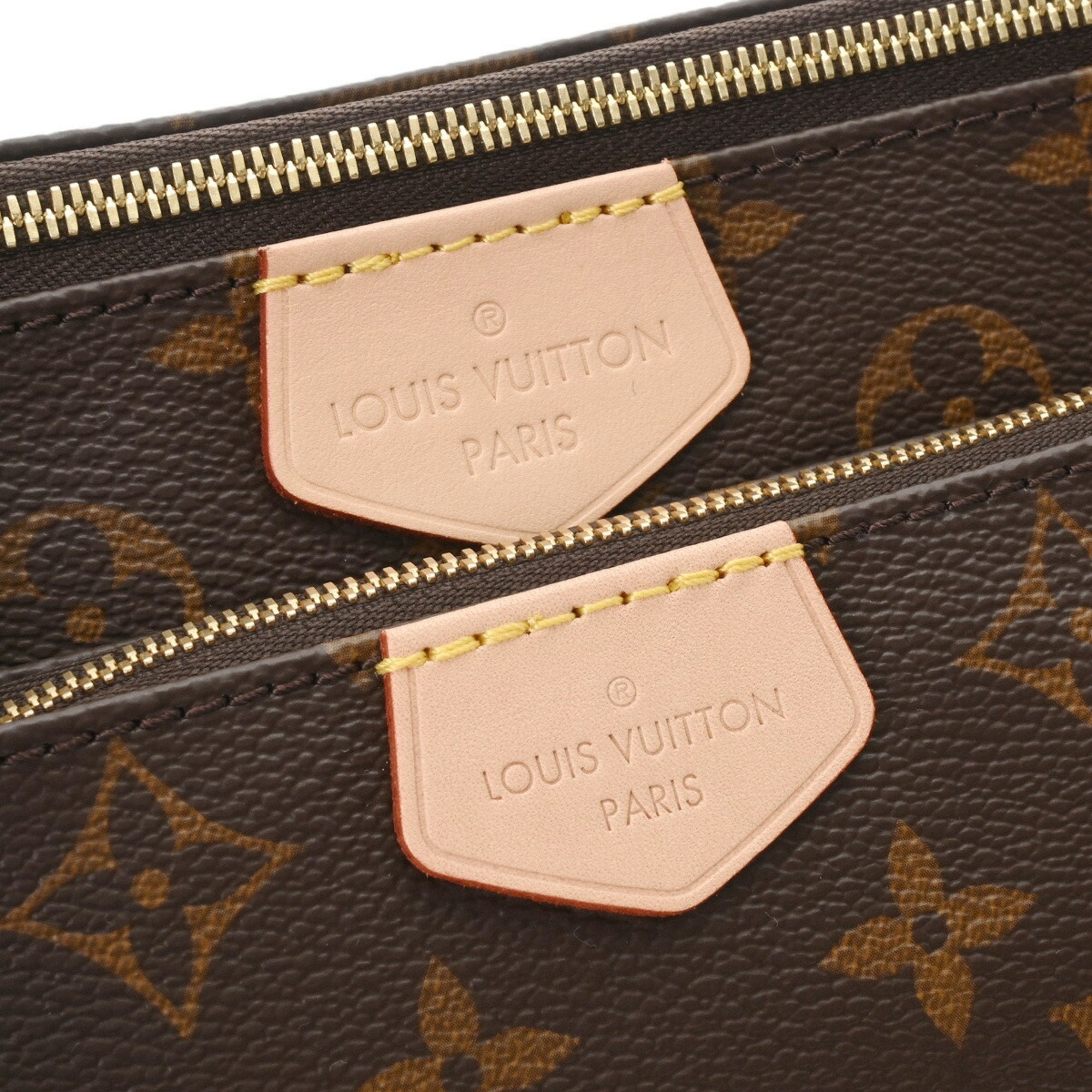 Louis Vuitton Khaki Monogram Pochette Shoulder Bag (Pre-Owned)