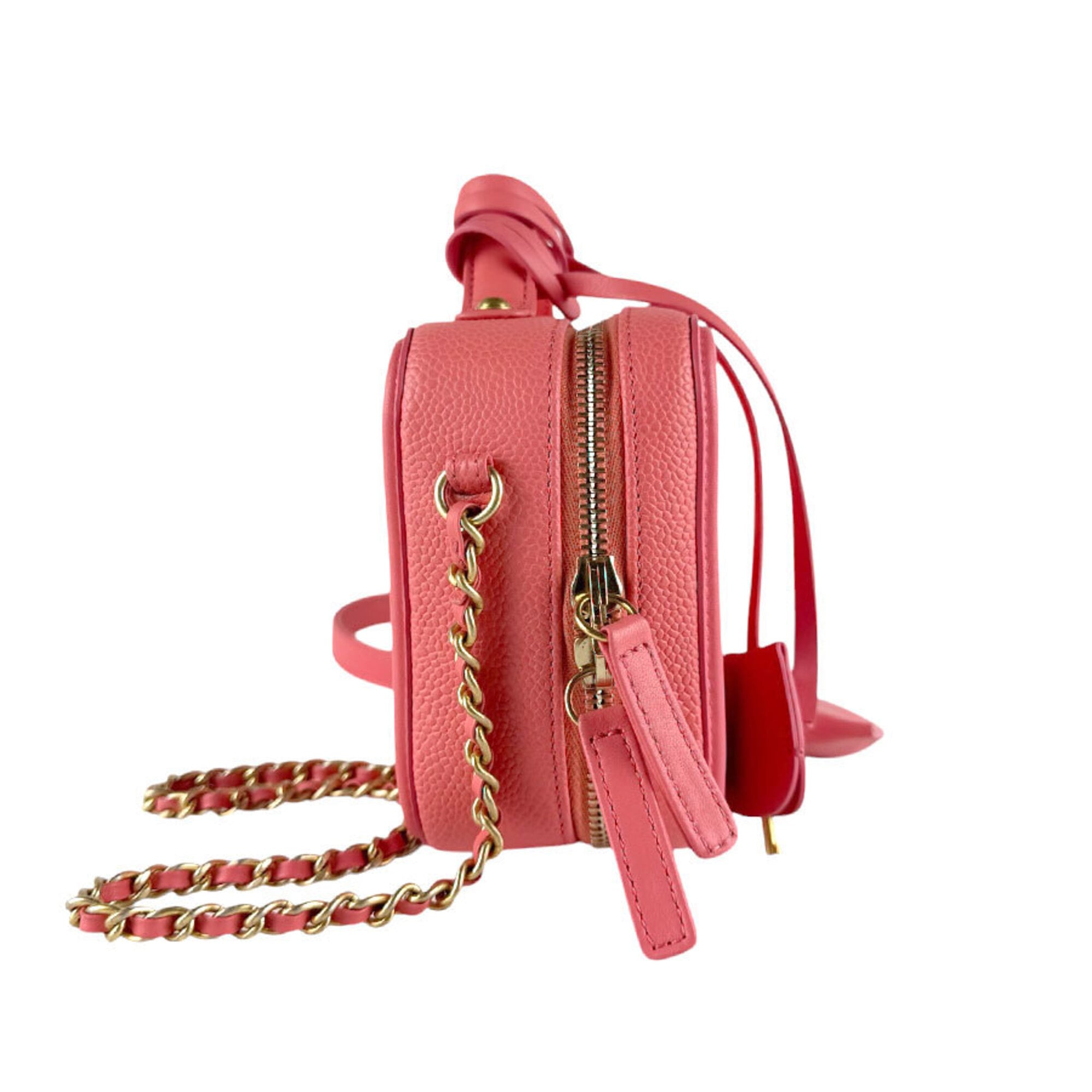 Chanel Pink Grained Calfskin Shoulder Bag (Pre-Owned)