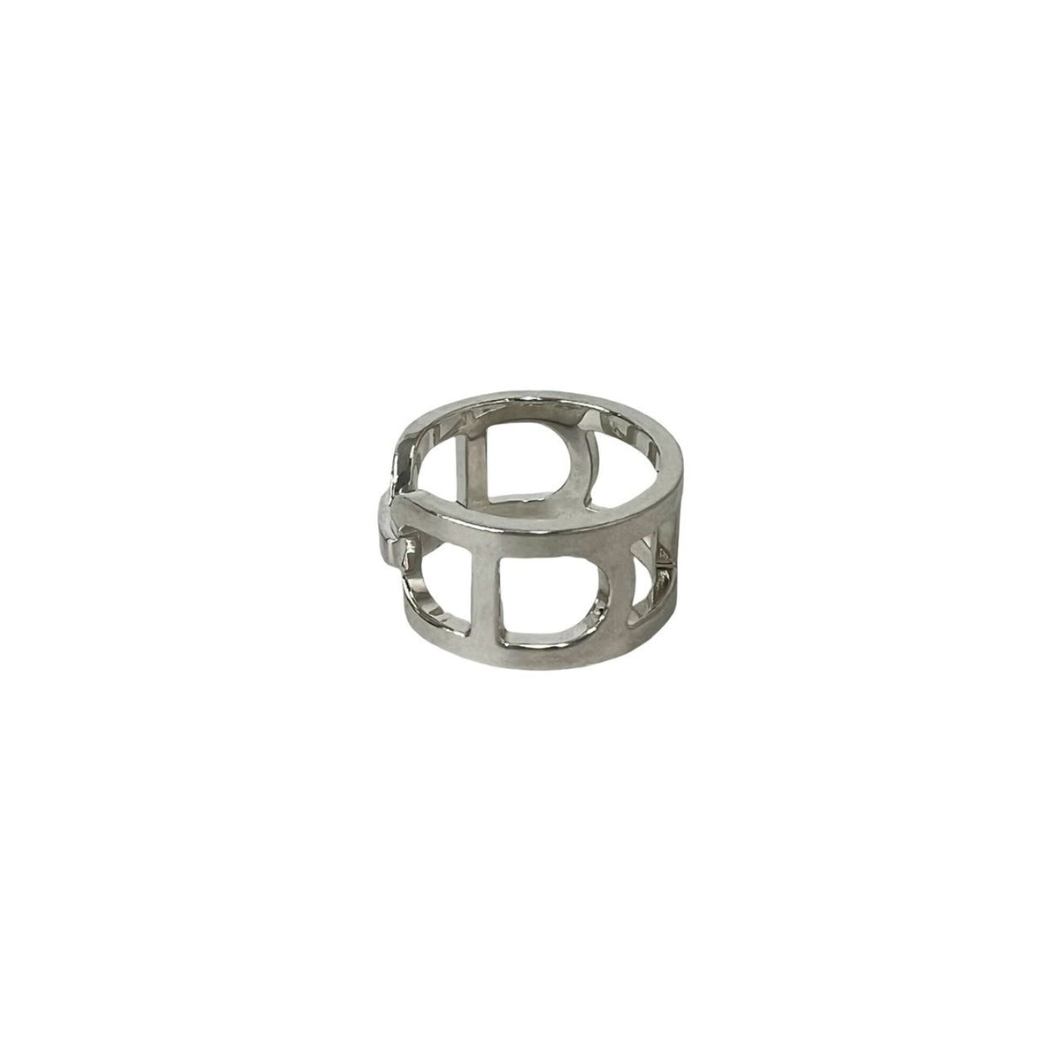 Hermes Silver Silver 925 Band Ring (Pre-Owned)