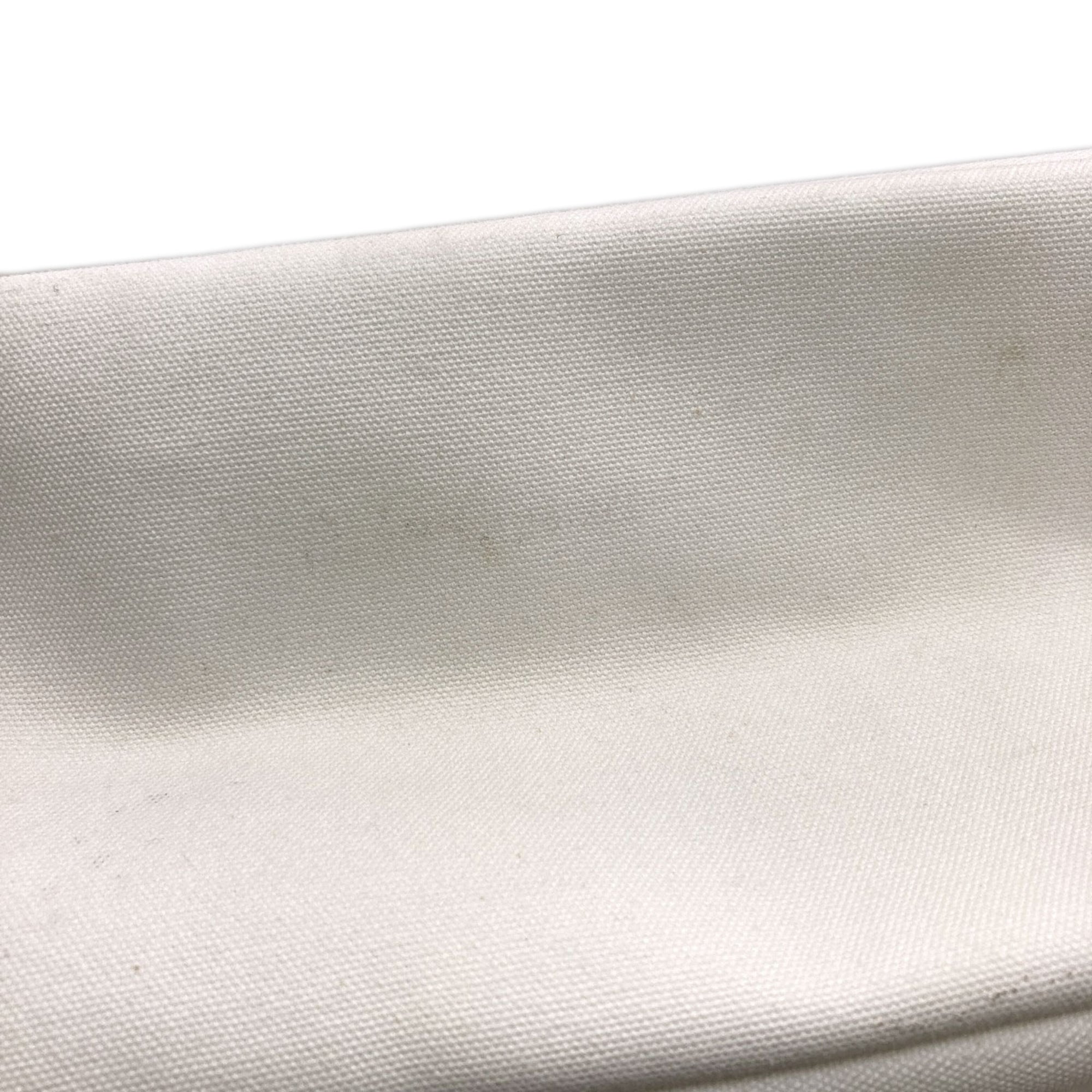 Prada Green Light Blue White Canvas Tote Bag (Pre-Owned)