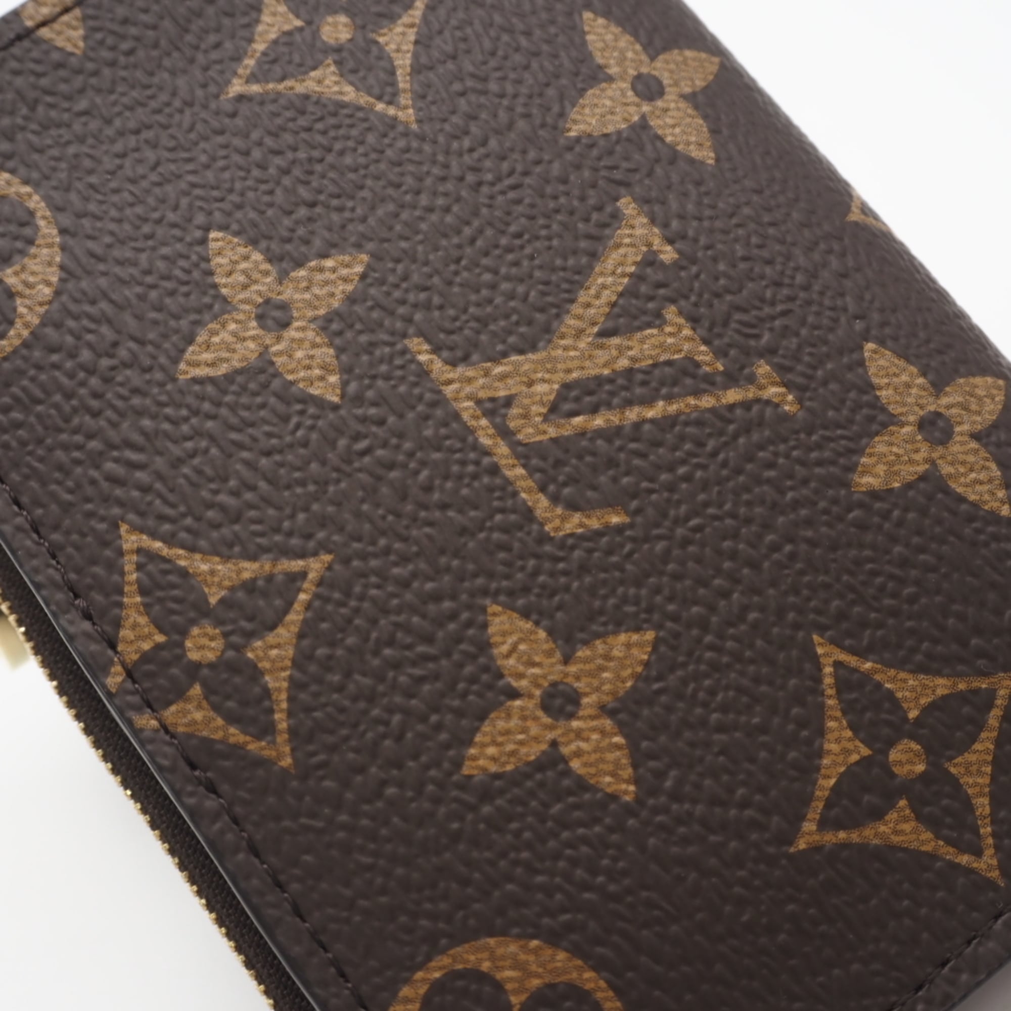 Louis Vuitton Beige Brown Red Color Coated Canvas Leather Wallet (Bi-Fold) (Pre-Owned)