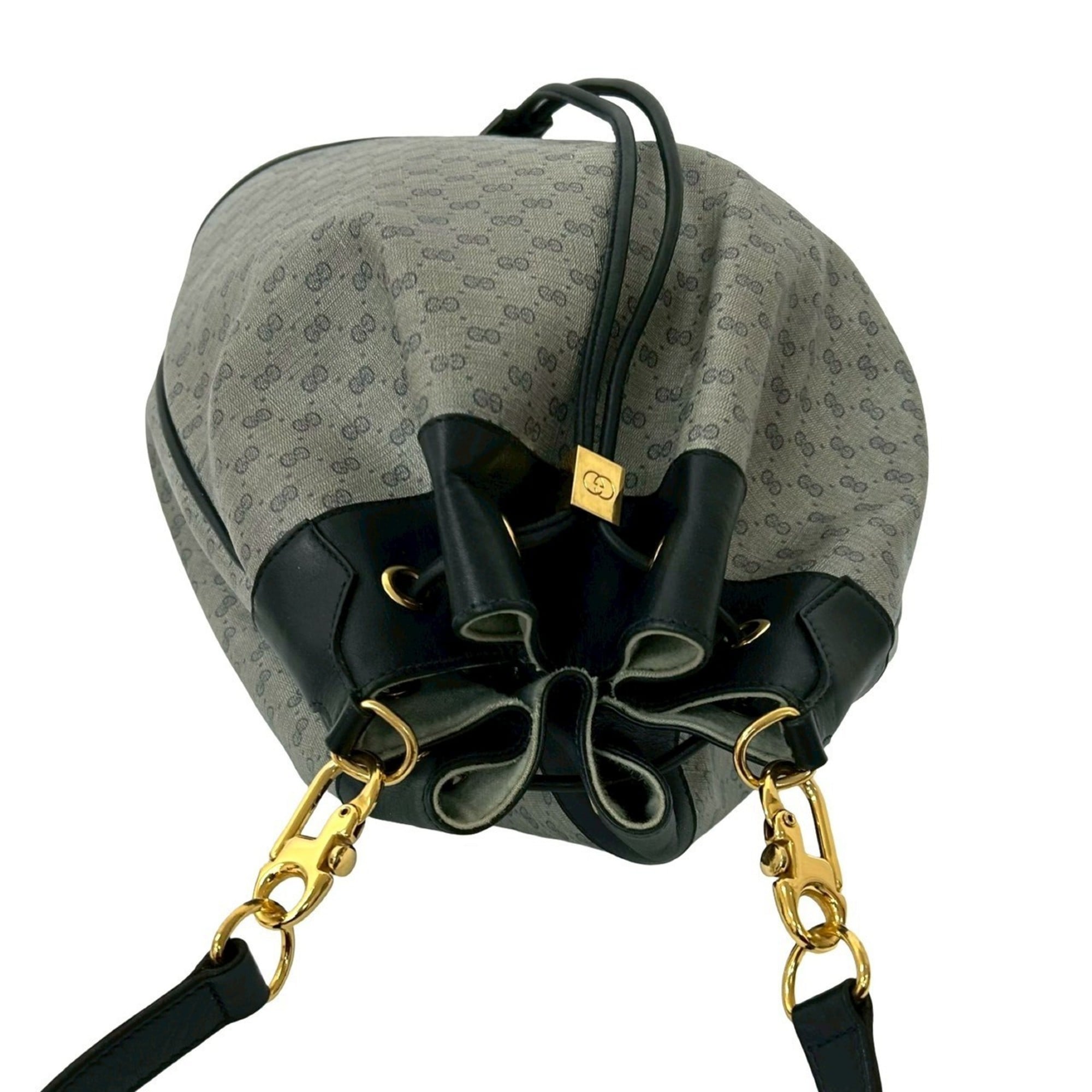 Gucci Navy Leather Pvc Shoulder Bag (Pre-Owned)