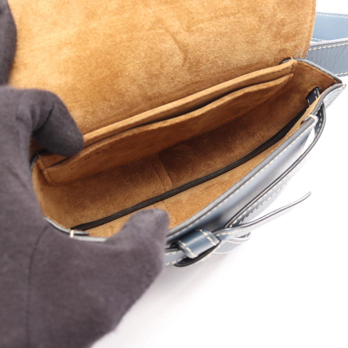 Loewe Blue Leather Fanny Pack Handbag (Pre-Owned)