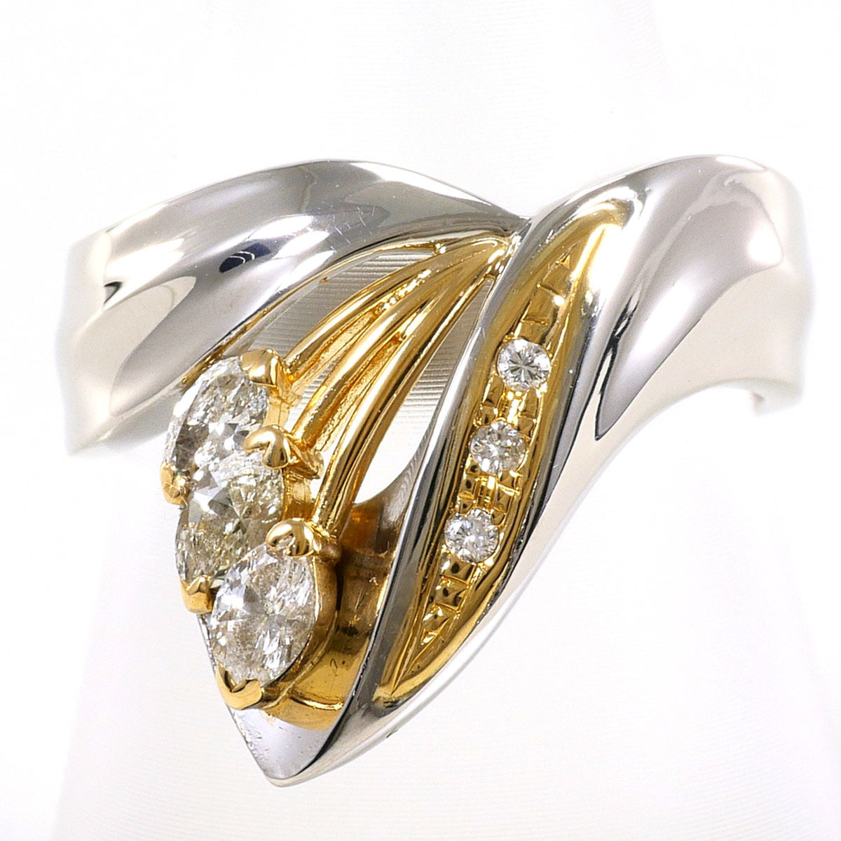 Unbranded Platinum Yellow Gold Yellow Gold (18K) Platinum 900 Band Ring (Pre-Owned)