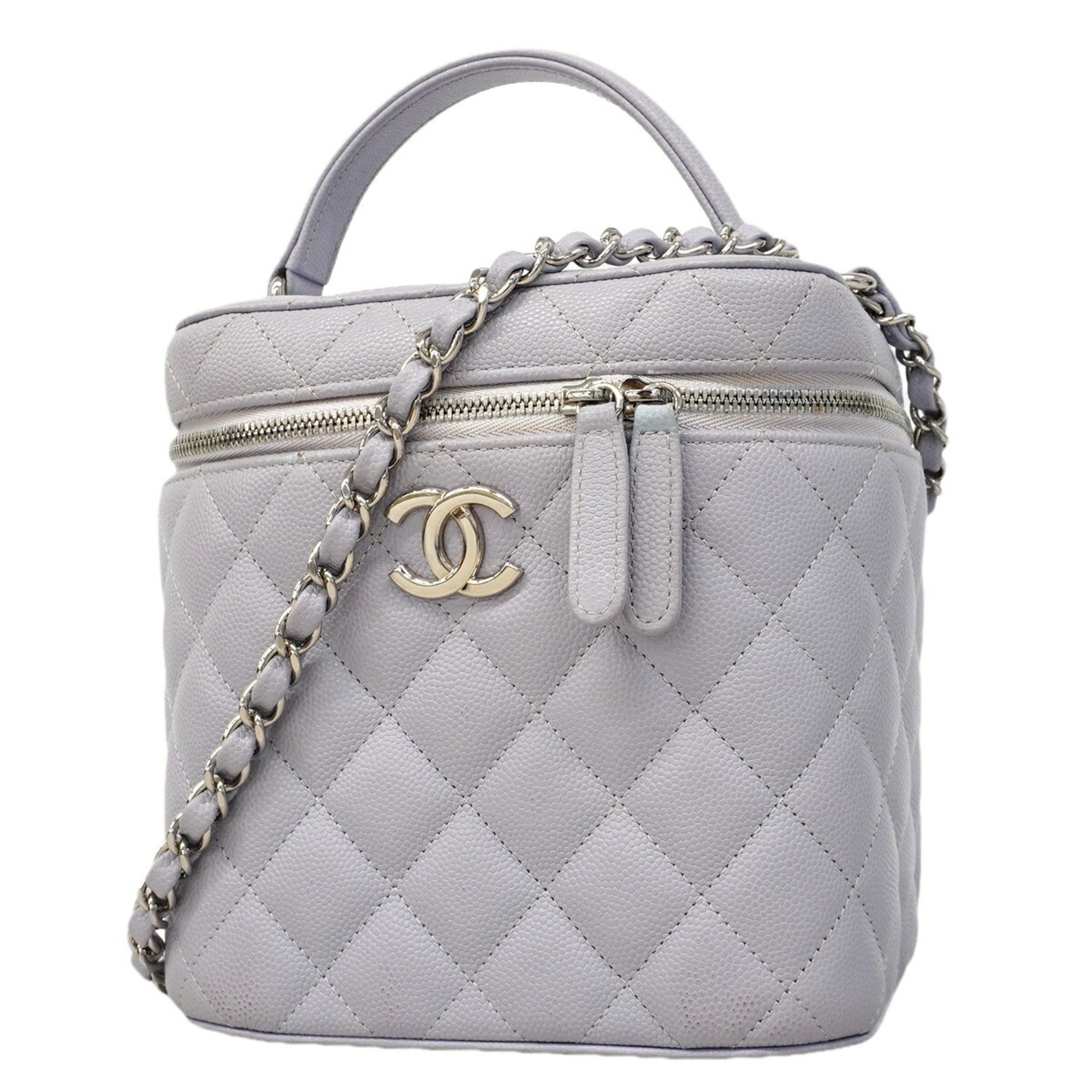 Chanel Purple Grained Calfskin Vanity Bag (Pre-Owned)