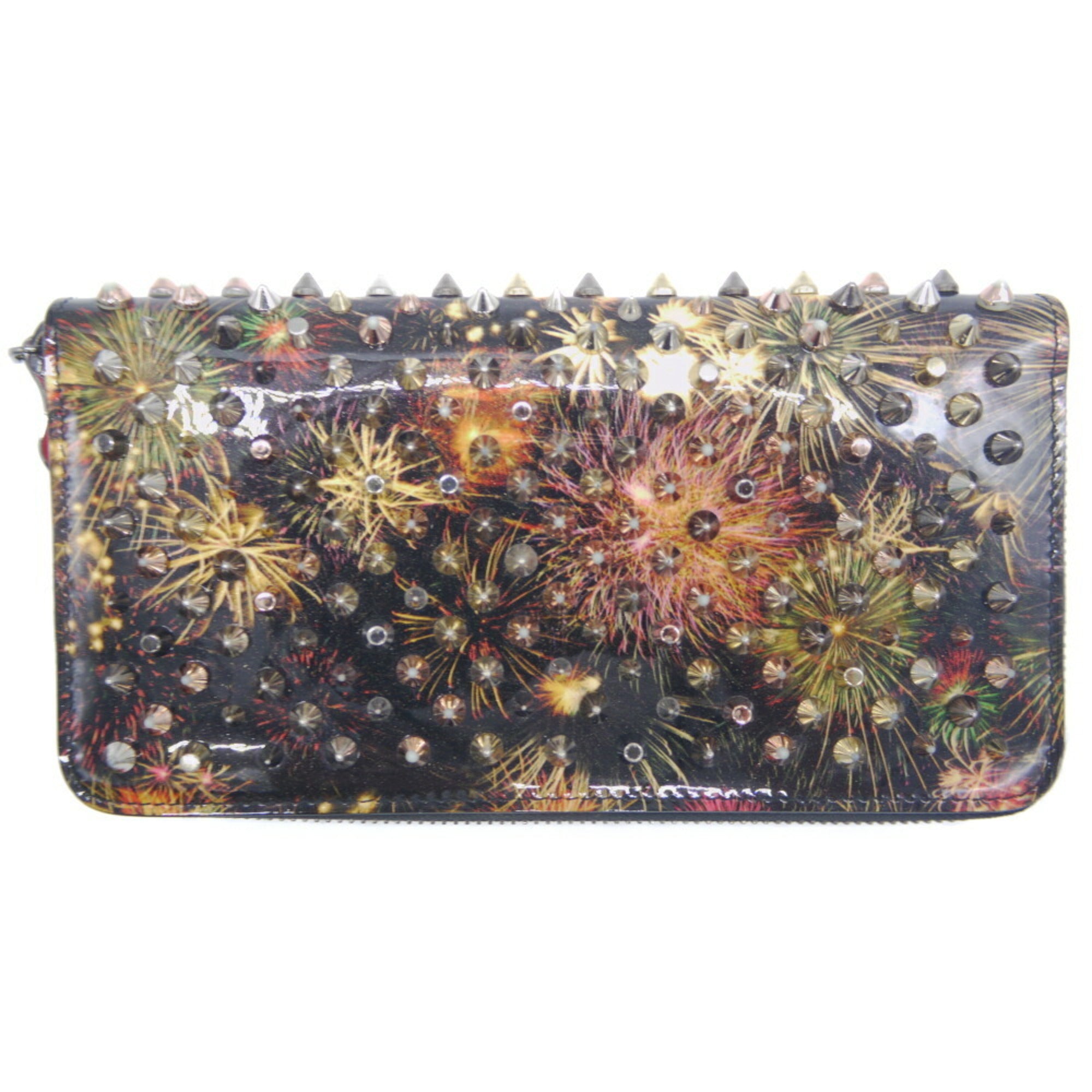 Christian Louboutin Black Patent Leather Long Wallet (Bi-Fold) (Pre-Owned)