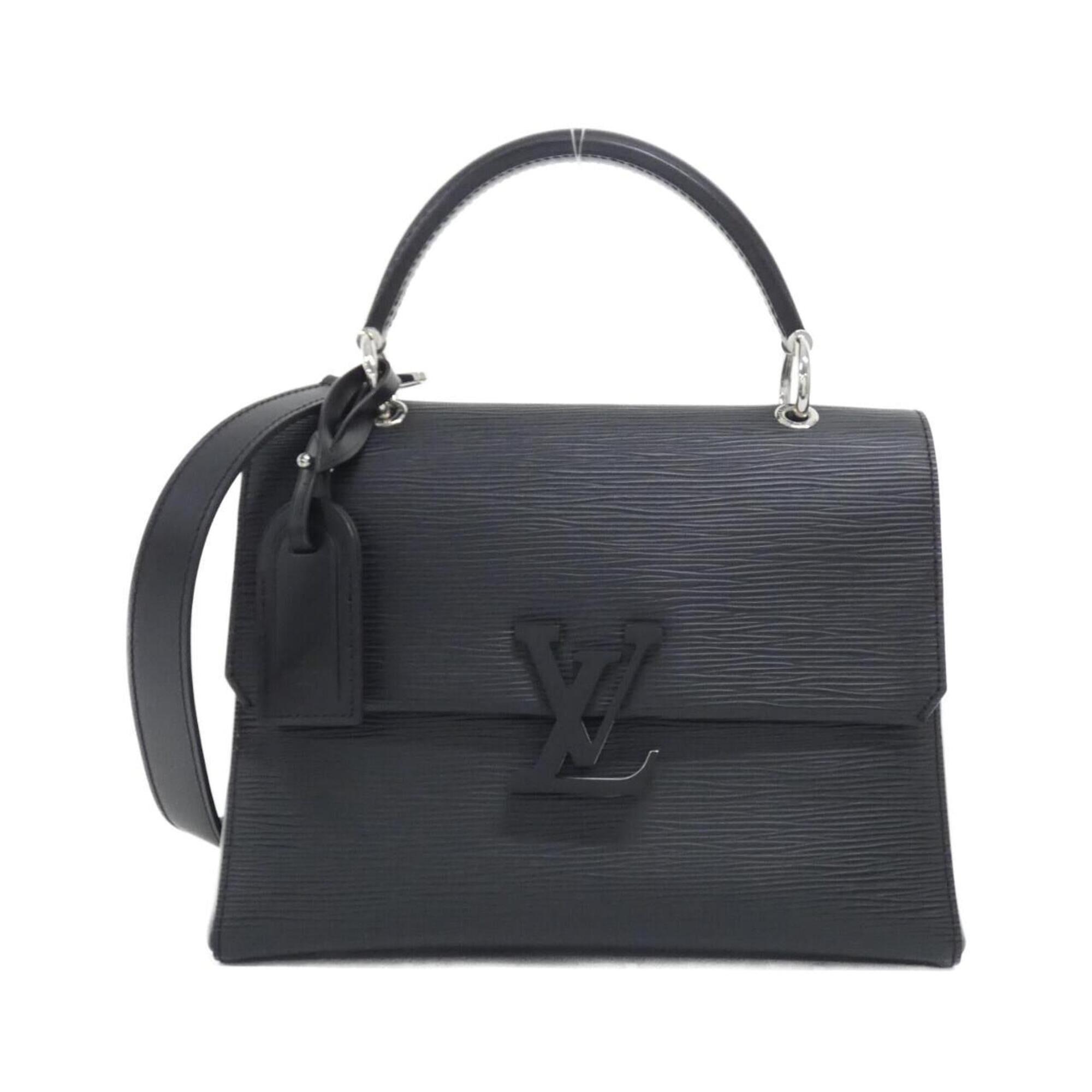 Louis Vuitton Black Leather Handbag (Pre-Owned)
