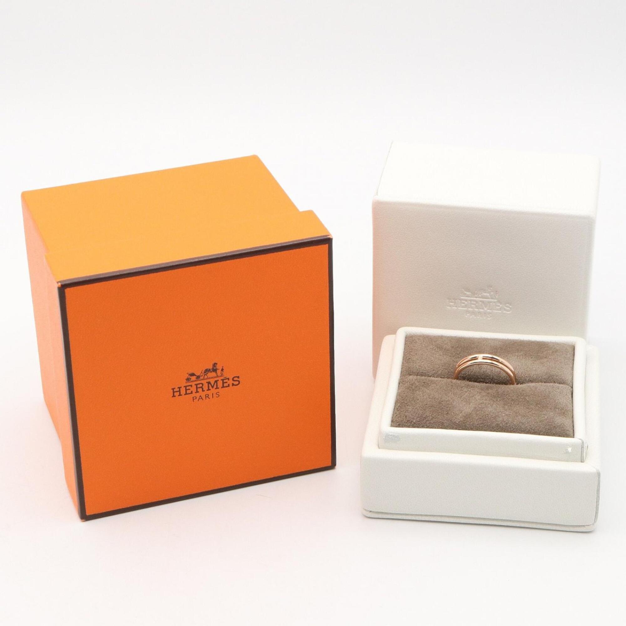 Hermes Gold Pink Gold (18K) Band Ring (Pre-Owned)