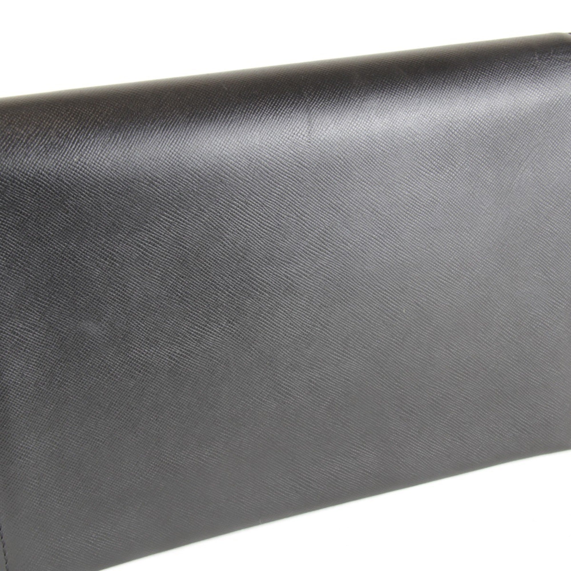 Saint Laurent Black Leather Clutch Bag (Pre-Owned)