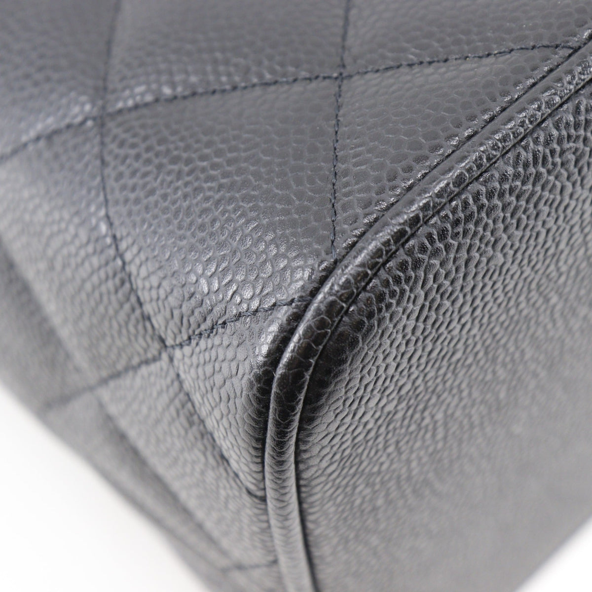 Chanel Black Grained Calfskin Tote Bag (Pre-Owned)
