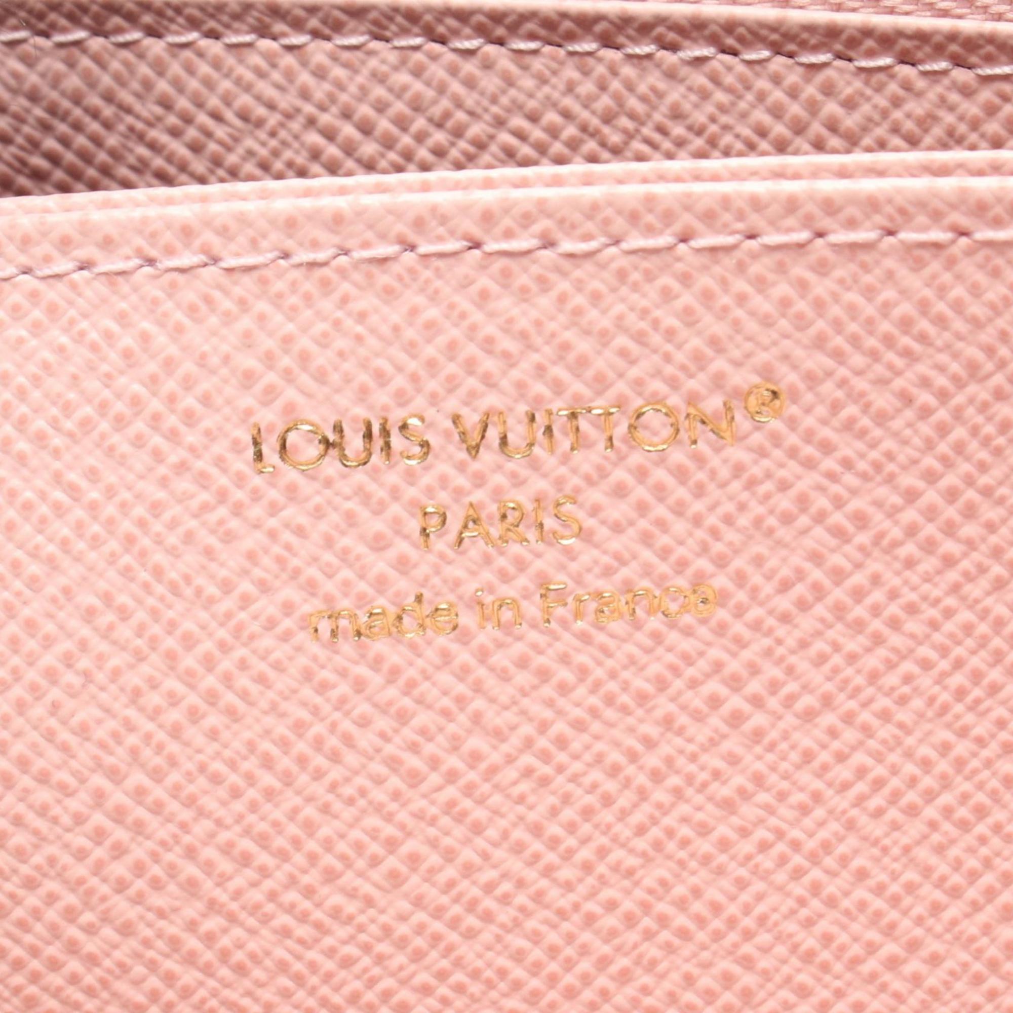 Louis Vuitton Brown Pink Rose Ballerine Monogram Leather Pvc Long Wallet (Bi-Fold) (Pre-Owned)
