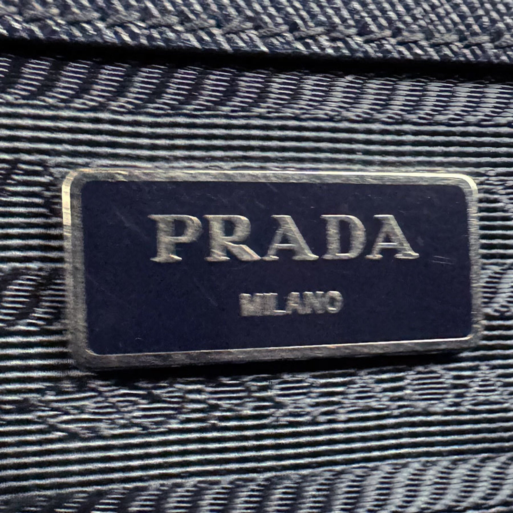 Prada Navy Leather Shoulder Bag (Pre-Owned)