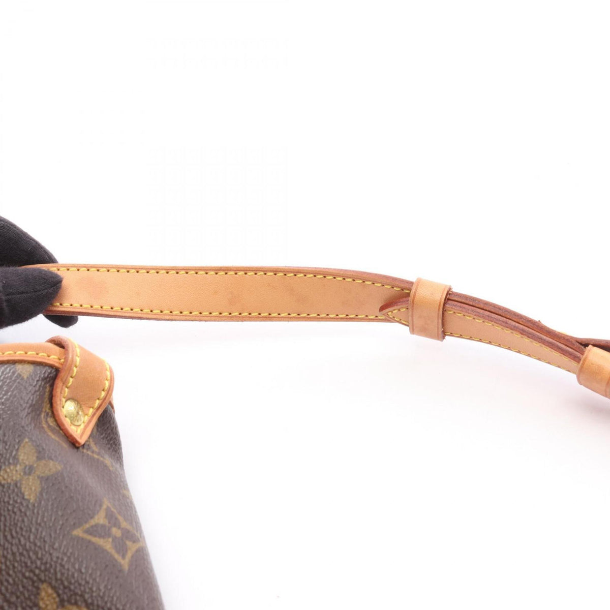 Louis Vuitton Brown Coated Canvas Leather Handbag Shoulder Bag (Pre-Owned)