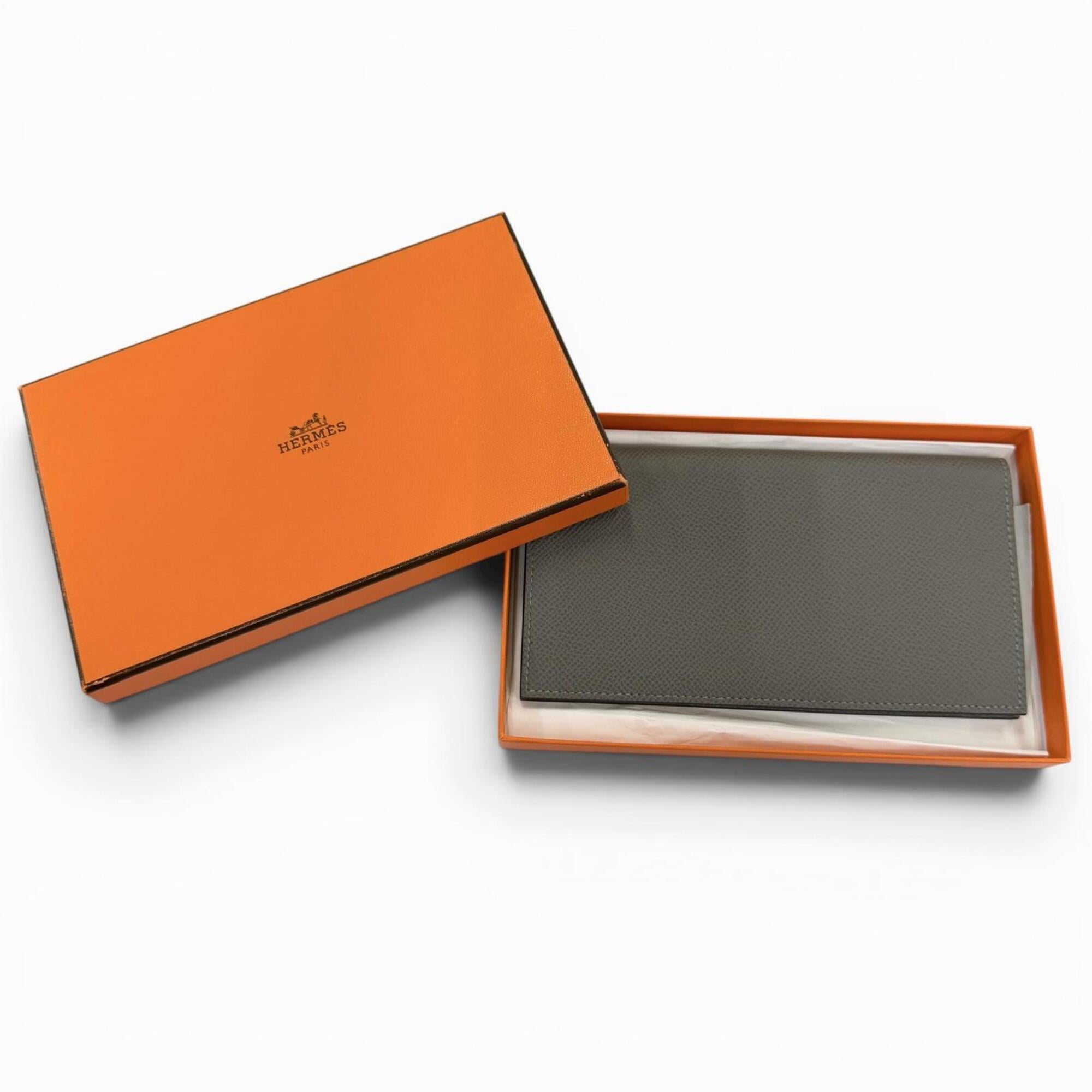 Hermes Epsom Leather Long Wallet (Bi-Fold) (Pre-Owned)