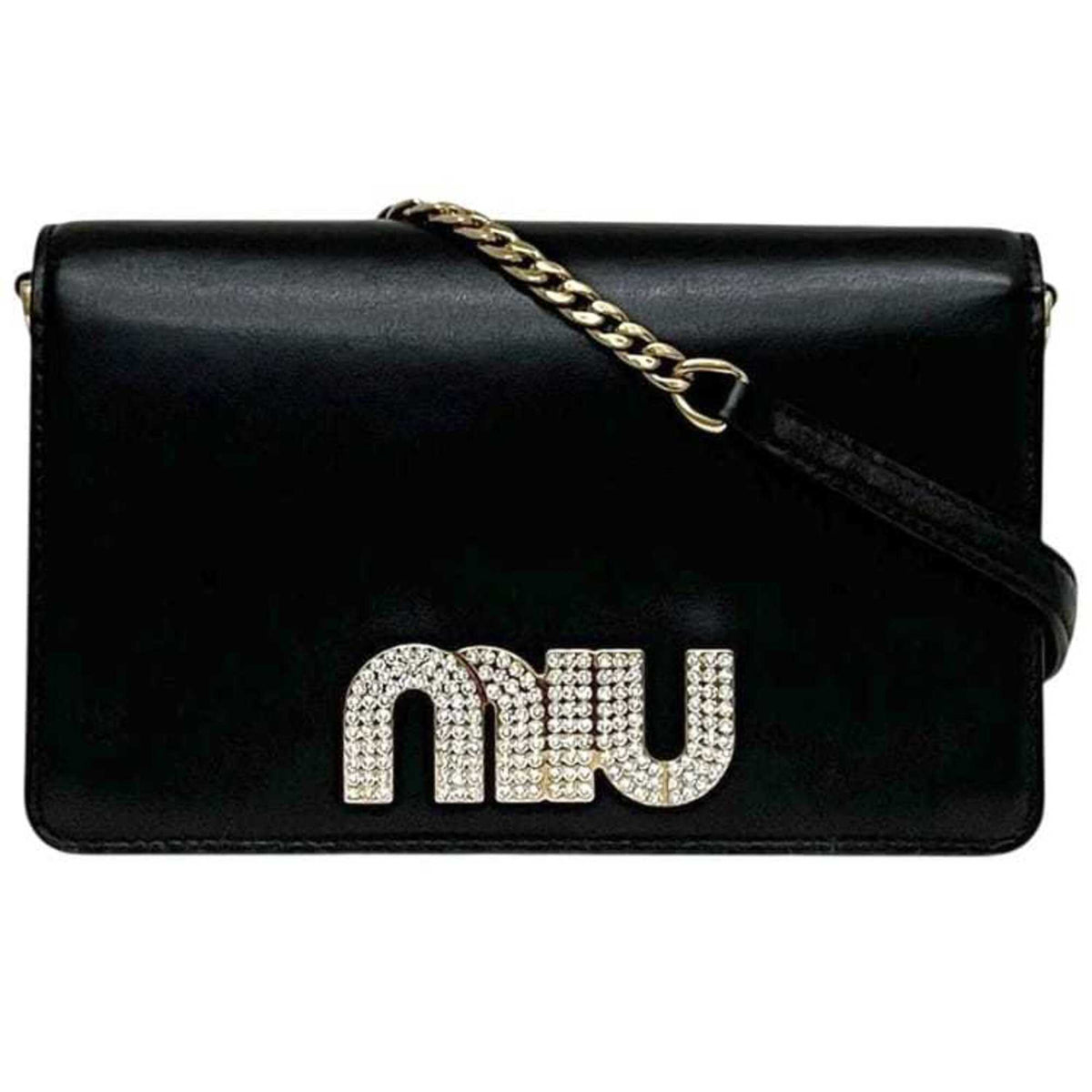 Miu Miu Black Leather Shoulder Bag (Pre-Owned)