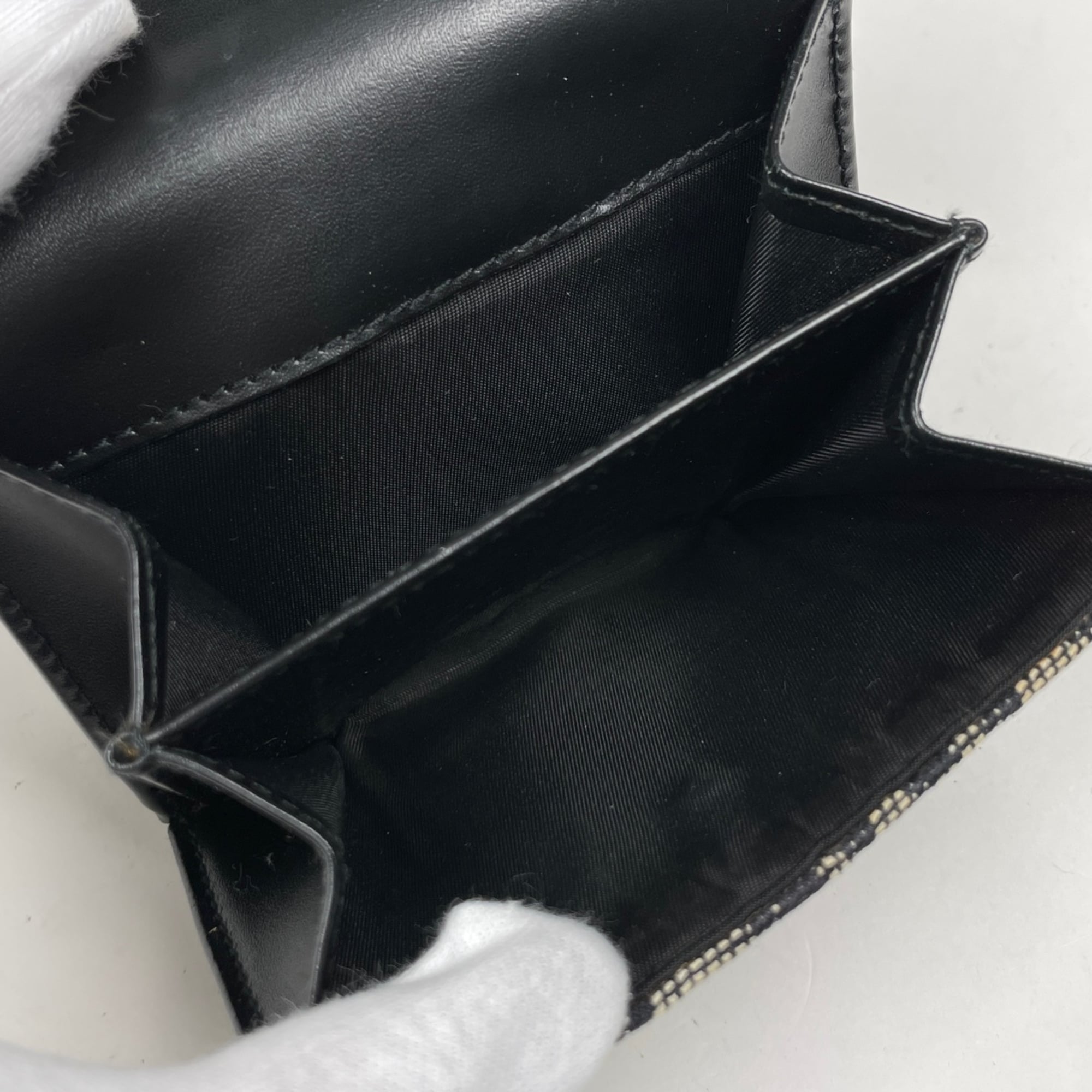 Christian Dior Trotter Black Canvas Leather Wallet (Bi-Fold) (Pre-Owned)
