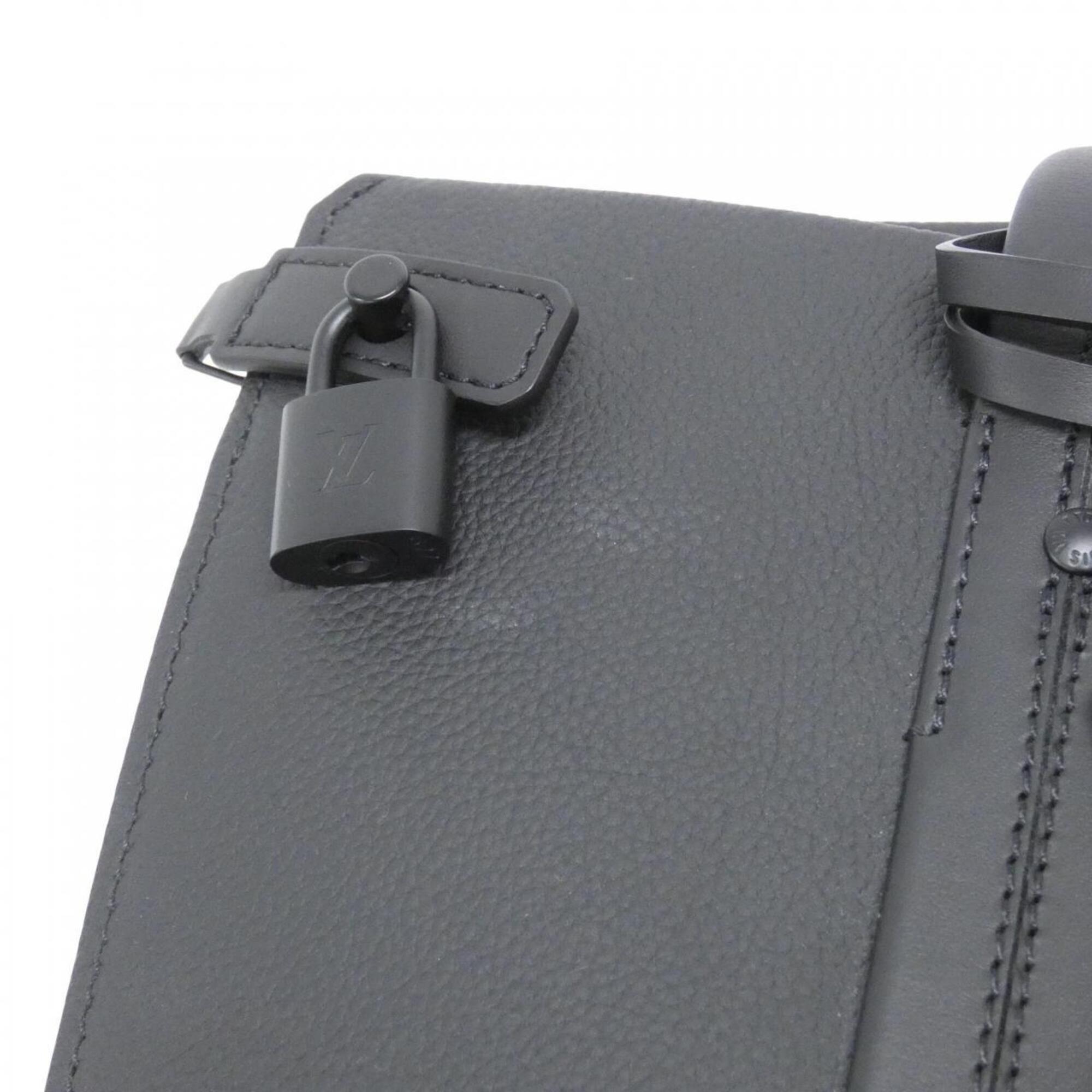 Louis Vuitton Black Leather Handbag (Pre-Owned)
