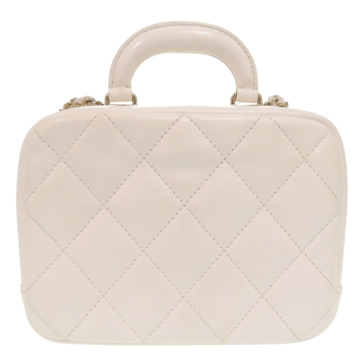 Chanel White Leather Shoulder Bag (Pre-Owned)